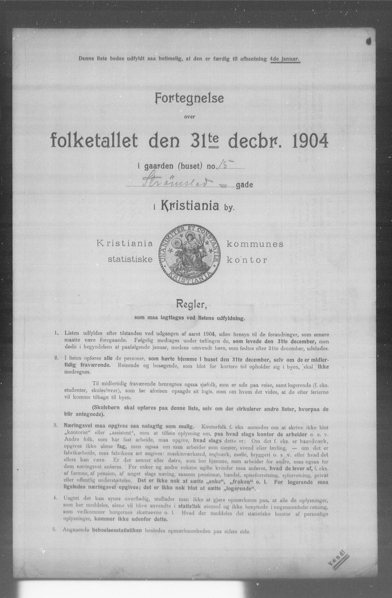 OBA, Municipal Census 1904 for Kristiania, 1904, p. 19738