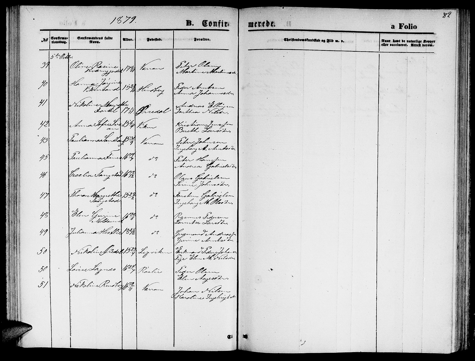 Ministerialprotokoller, klokkerbøker og fødselsregistre - Nord-Trøndelag, AV/SAT-A-1458/744/L0422: Parish register (copy) no. 744C01, 1871-1885, p. 82