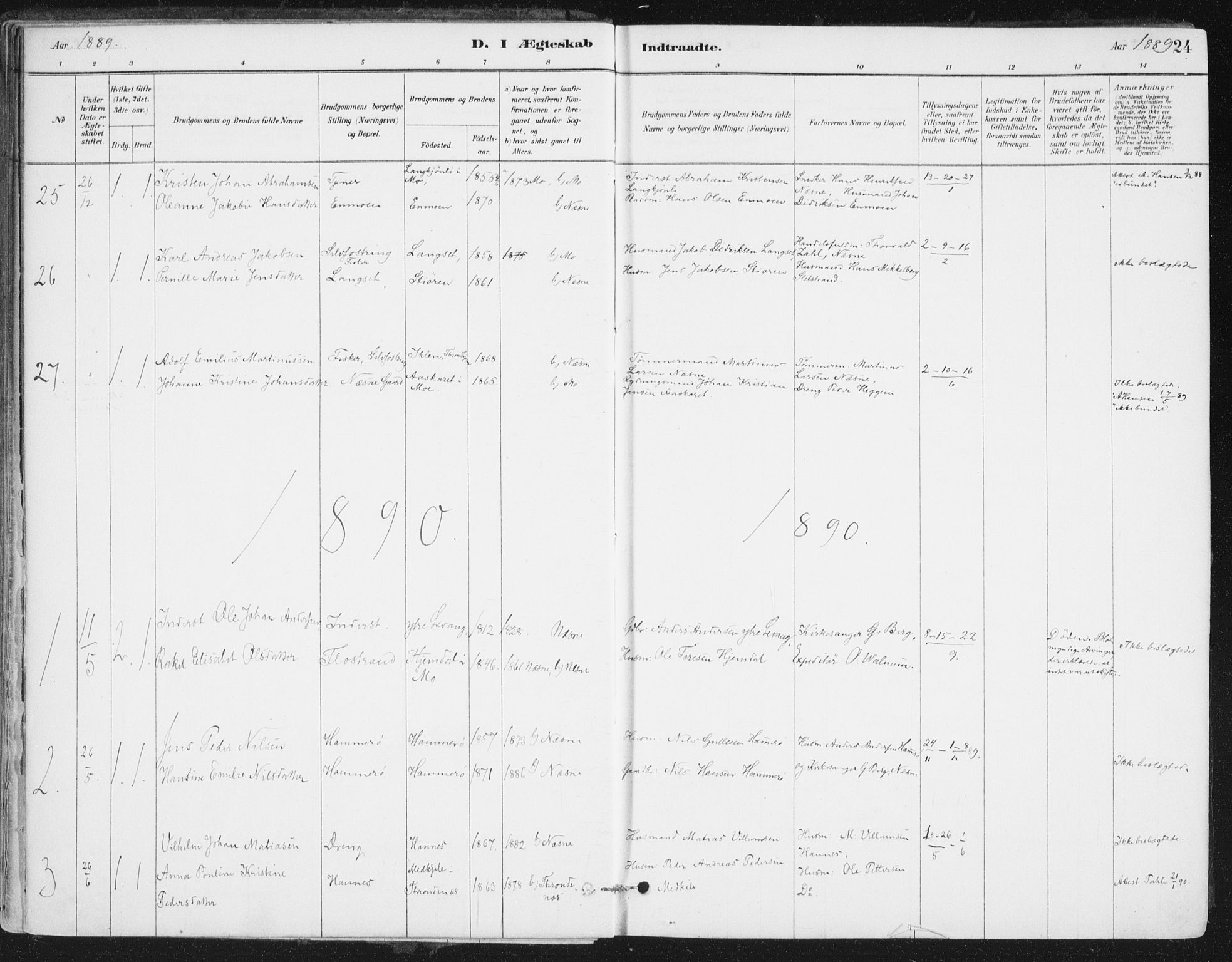 Ministerialprotokoller, klokkerbøker og fødselsregistre - Nordland, SAT/A-1459/838/L0553: Parish register (official) no. 838A11, 1880-1910, p. 24