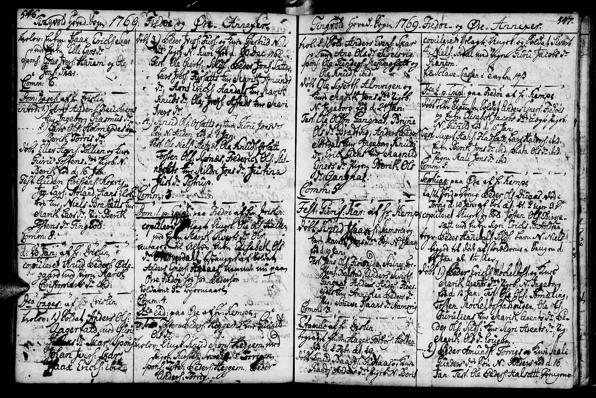 Ministerialprotokoller, klokkerbøker og fødselsregistre - Møre og Romsdal, AV/SAT-A-1454/586/L0979: Parish register (official) no. 586A05, 1751-1776, p. 546-547