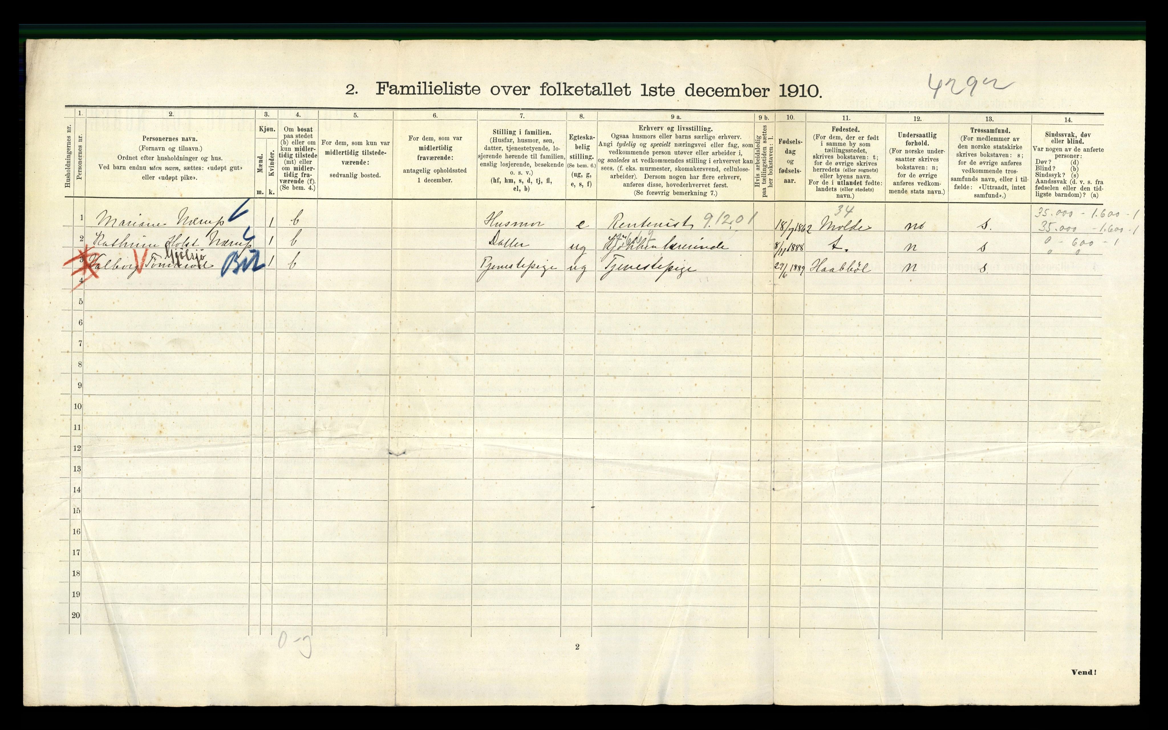 RA, 1910 census for Kristiania, 1910, p. 19550