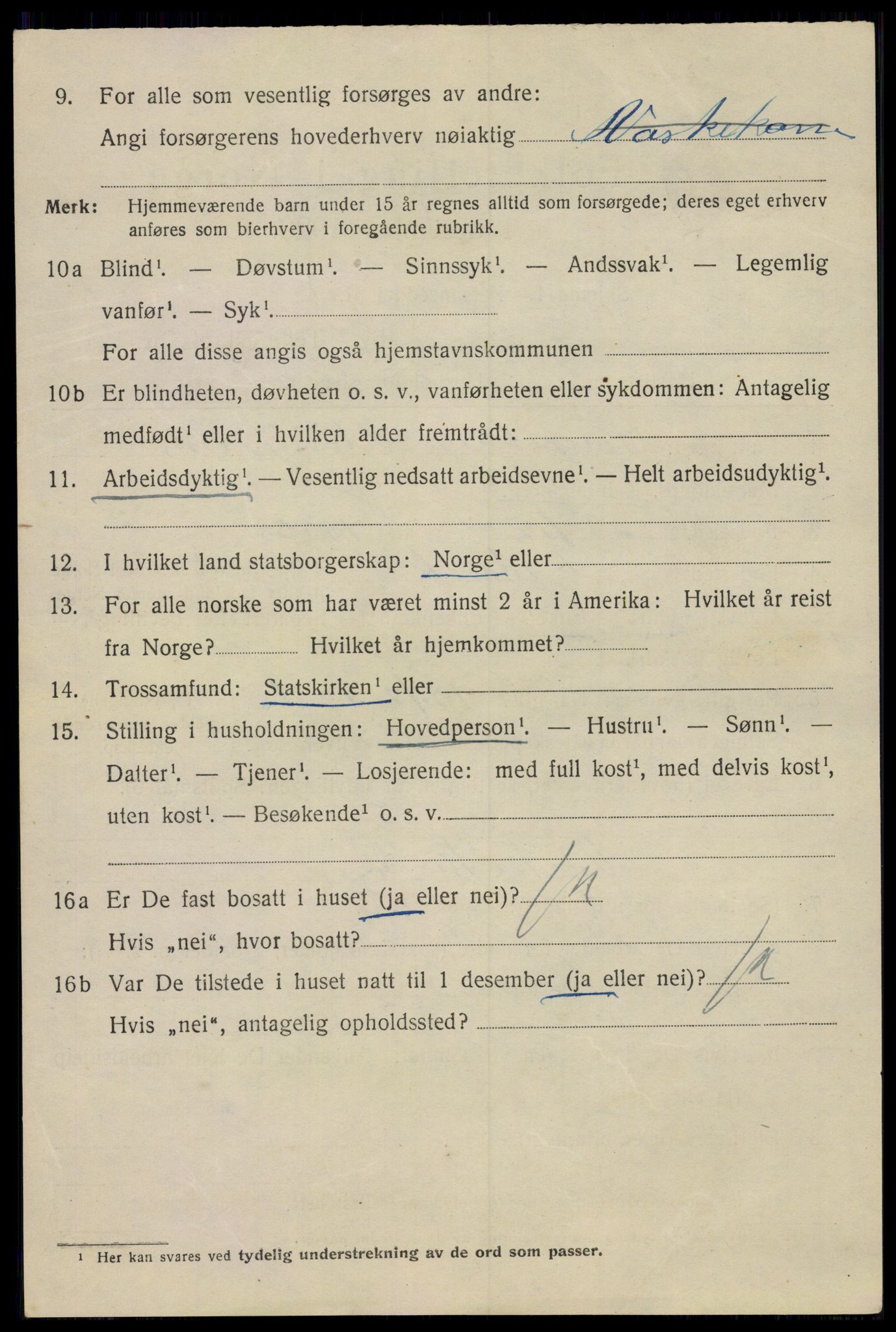 SAO, 1920 census for Drøbak, 1920, p. 4036