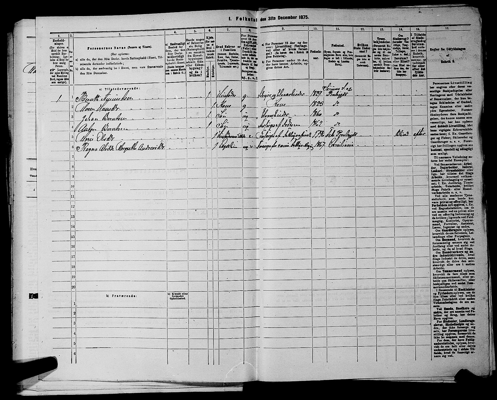 RA, 1875 census for 0226P Sørum, 1875, p. 464