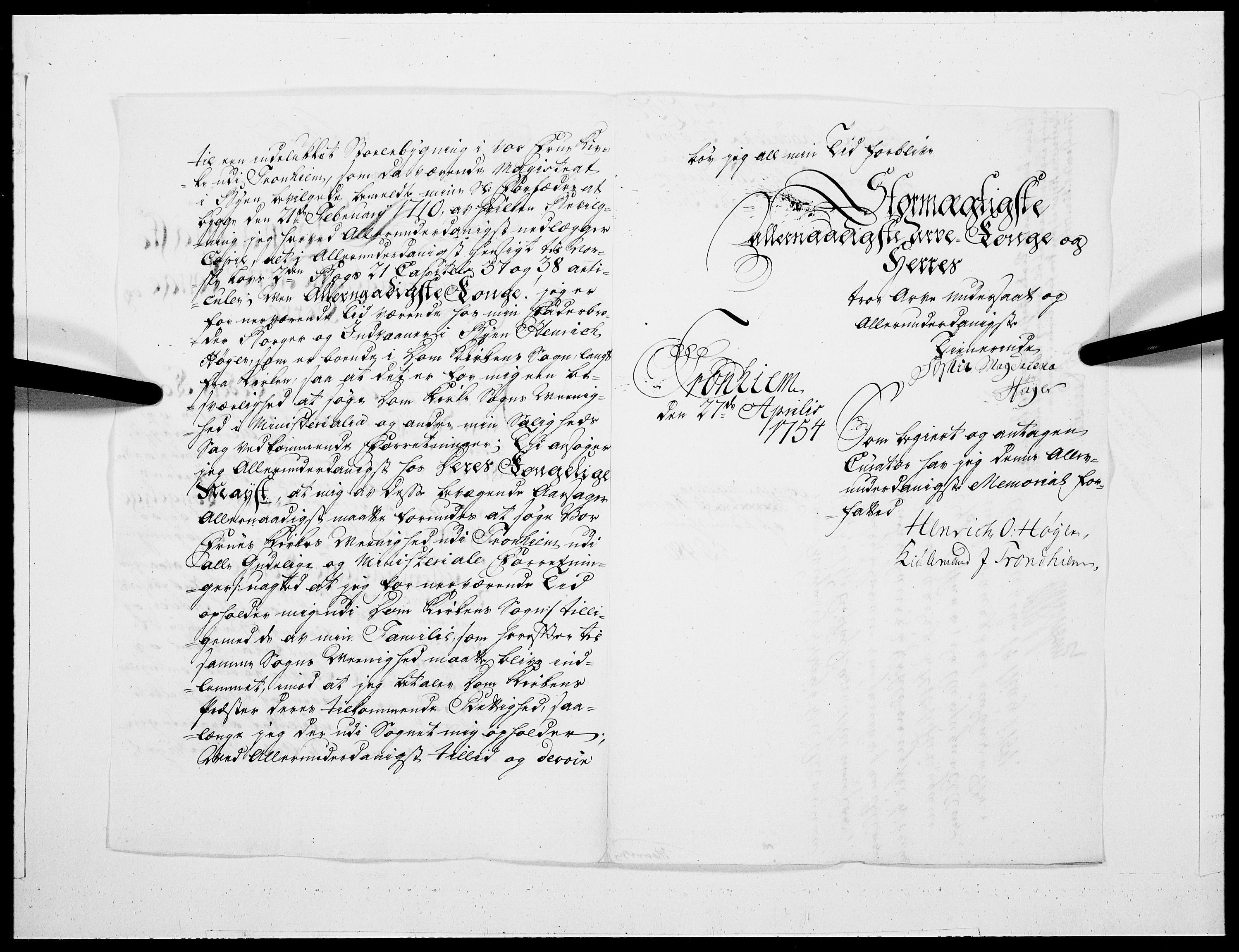 Danske Kanselli 1572-1799, AV/RA-EA-3023/F/Fc/Fcc/Fcca/L0167: Norske innlegg 1572-1799, 1754, p. 8