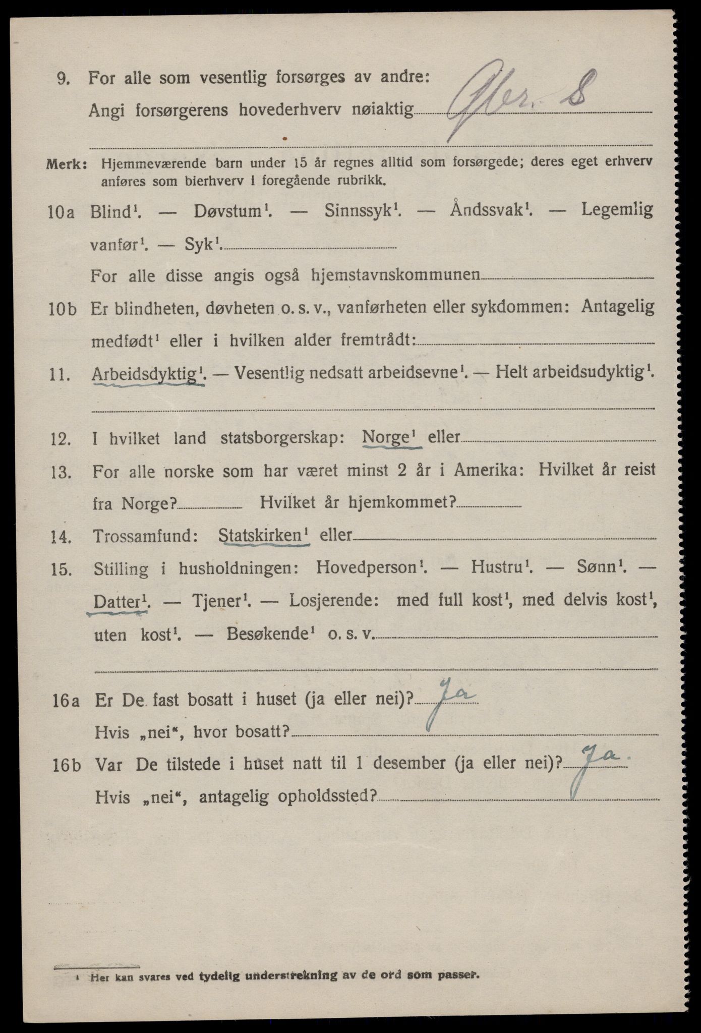 SAKO, 1920 census for Vinje, 1920, p. 1612