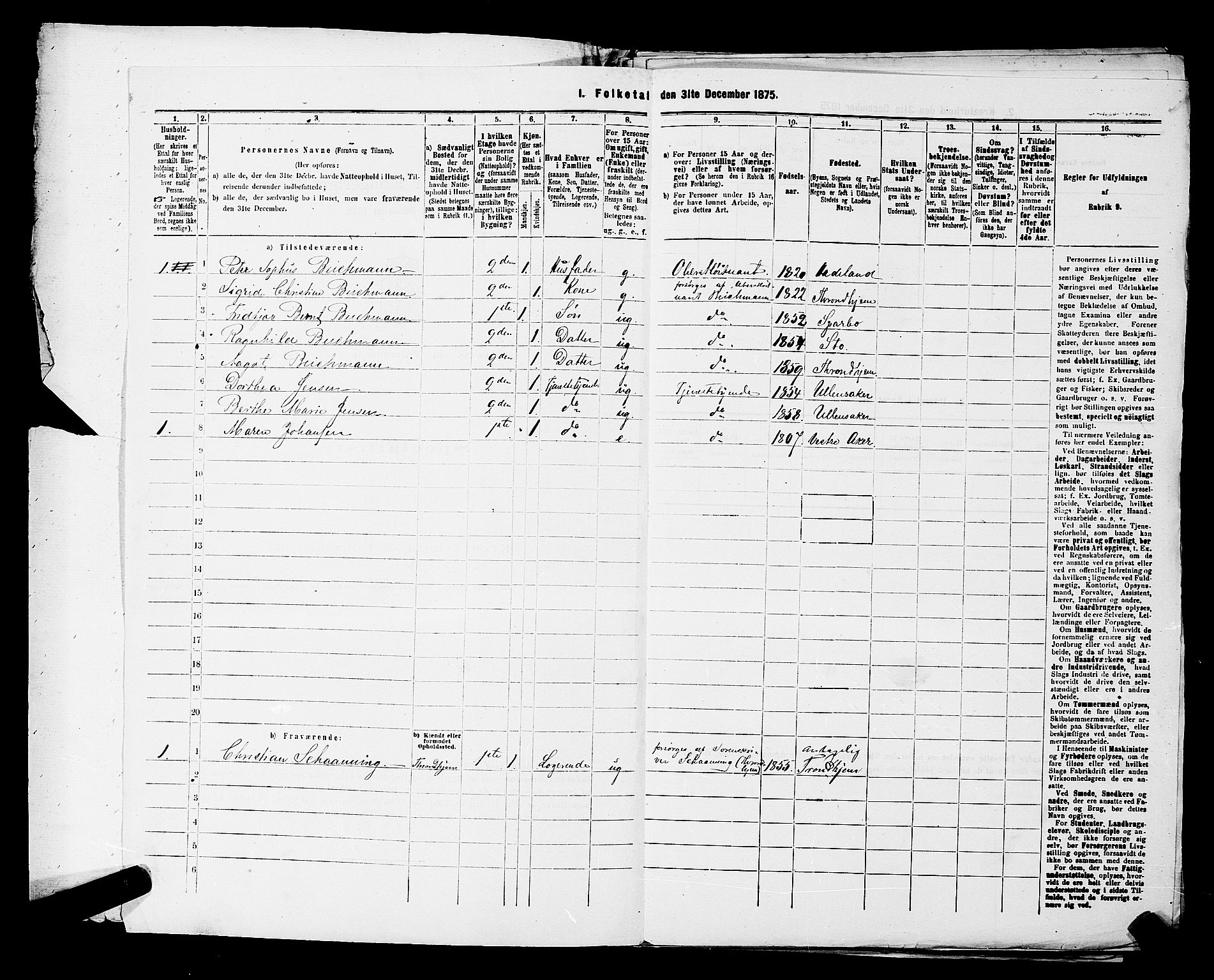 RA, 1875 census for 0301 Kristiania, 1875, p. 35