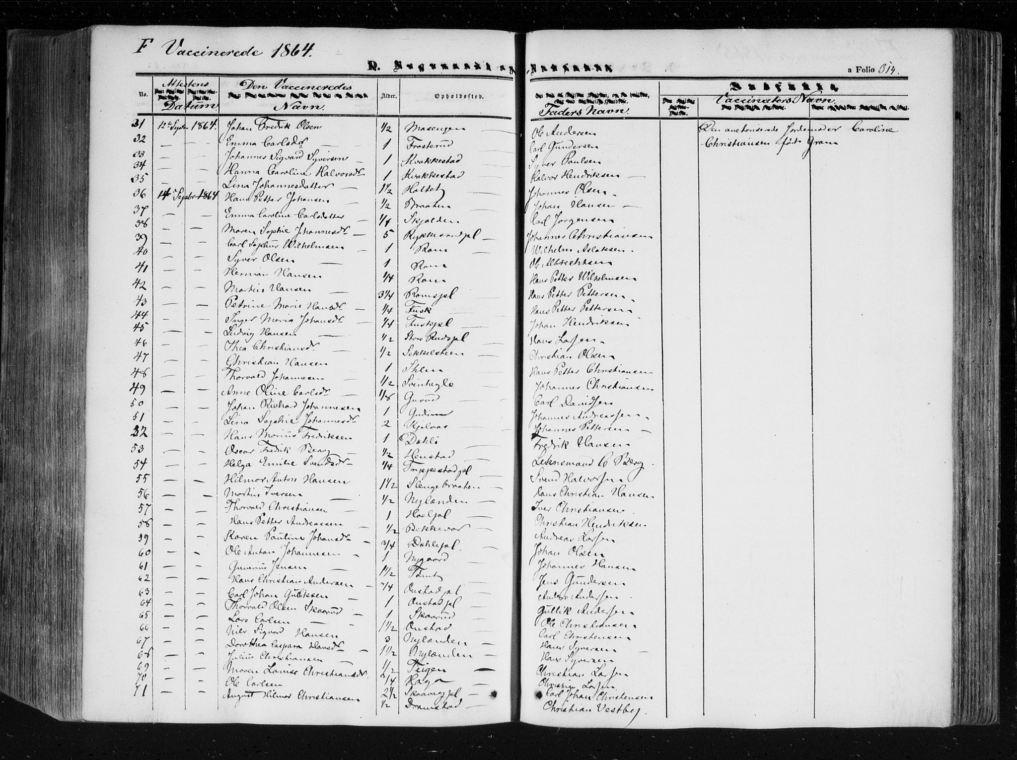 Askim prestekontor Kirkebøker, SAO/A-10900/F/Fa/L0005: Parish register (official) no. 5, 1847-1879, p. 314
