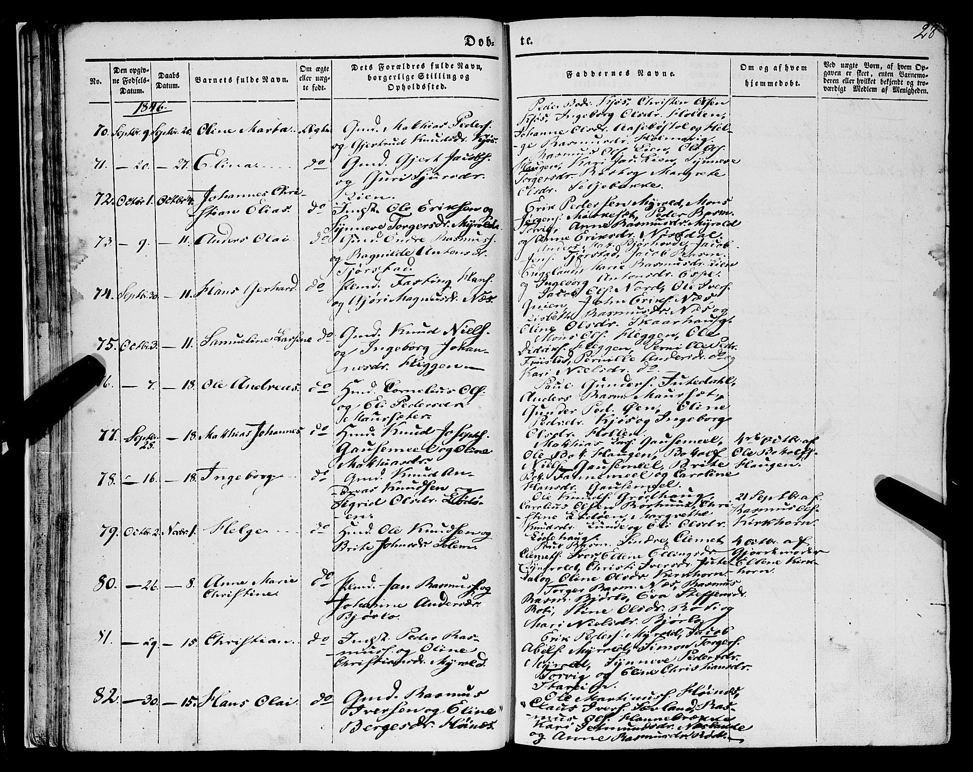 Eid sokneprestembete, AV/SAB-A-82301/H/Haa/Haaa/L0007: Parish register (official) no. A 7, 1844-1858, p. 28