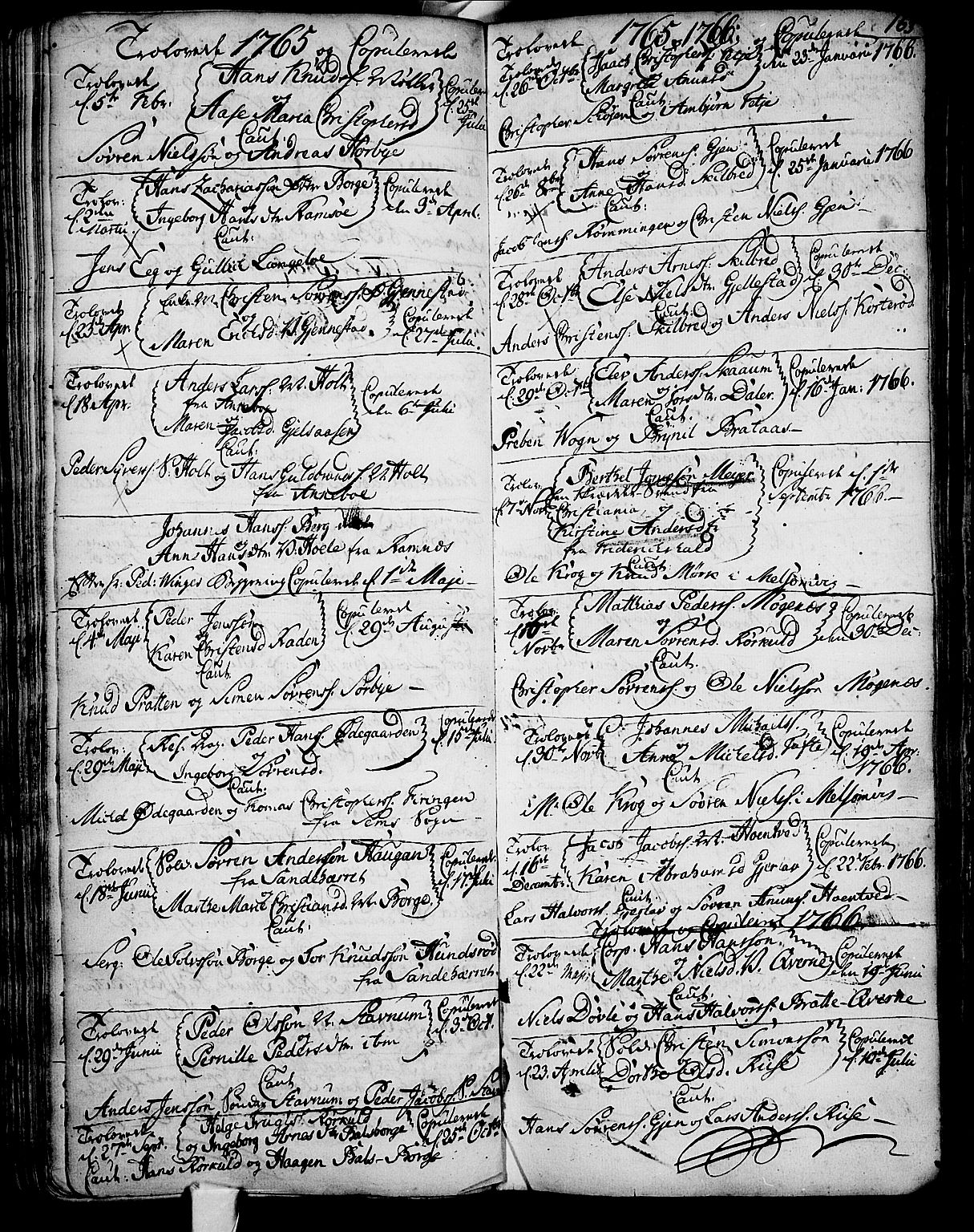 Stokke kirkebøker, AV/SAKO-A-320/F/Fa/L0002: Parish register (official) no. I 2, 1732-1770, p. 163