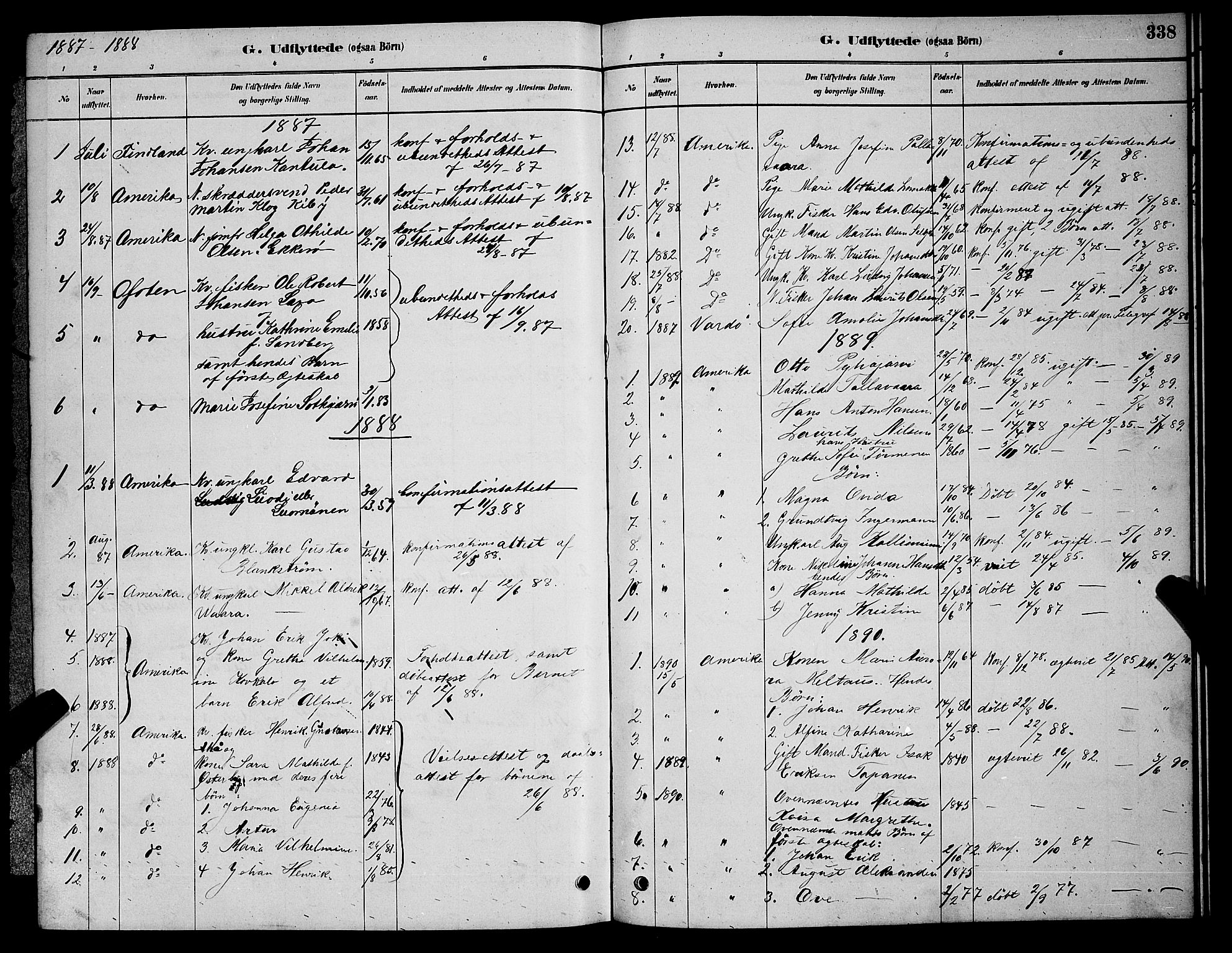 Vadsø sokneprestkontor, SATØ/S-1325/H/Hb/L0003klokker: Parish register (copy) no. 3, 1881-1901, p. 338