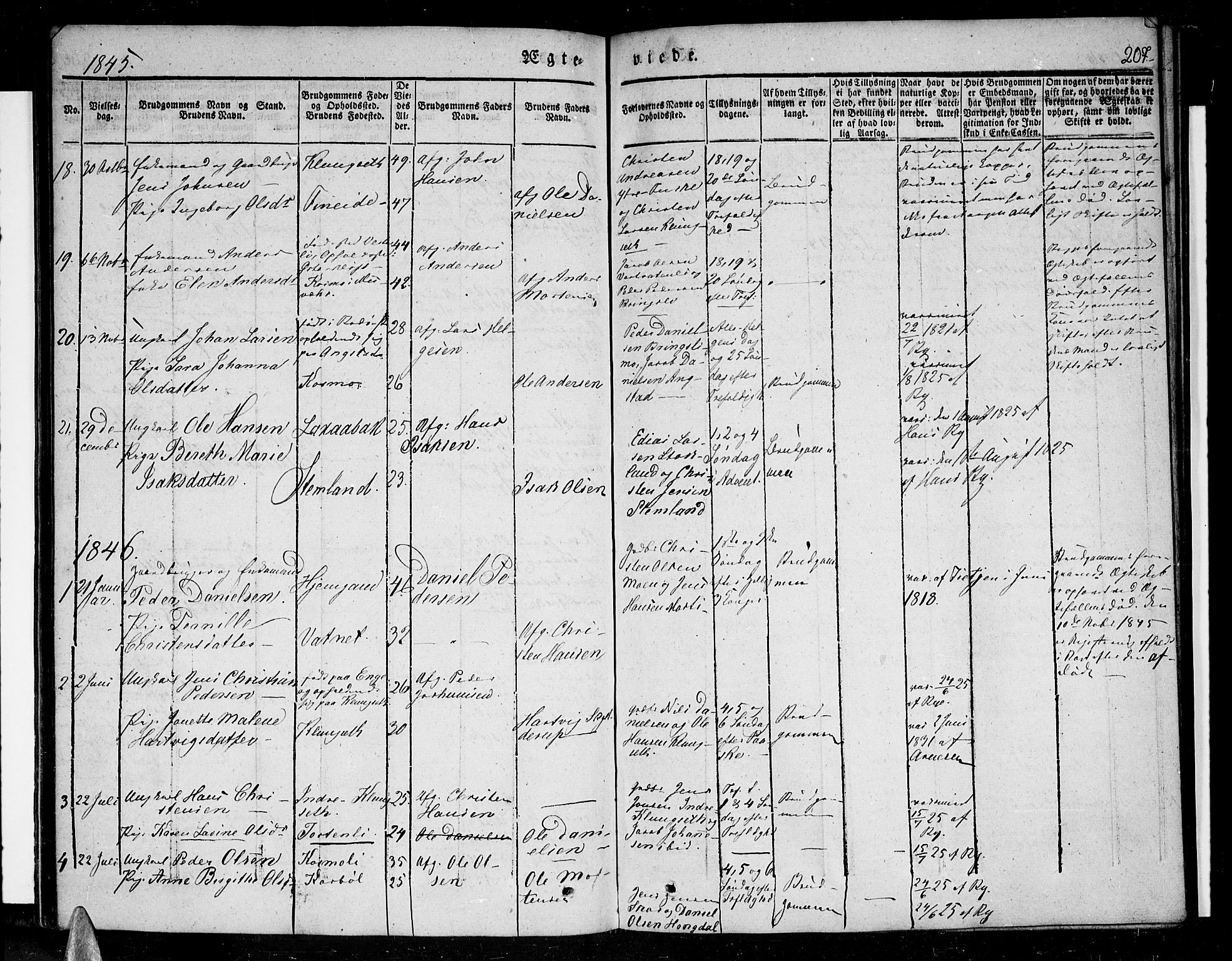 Ministerialprotokoller, klokkerbøker og fødselsregistre - Nordland, AV/SAT-A-1459/852/L0737: Parish register (official) no. 852A07, 1833-1849, p. 207