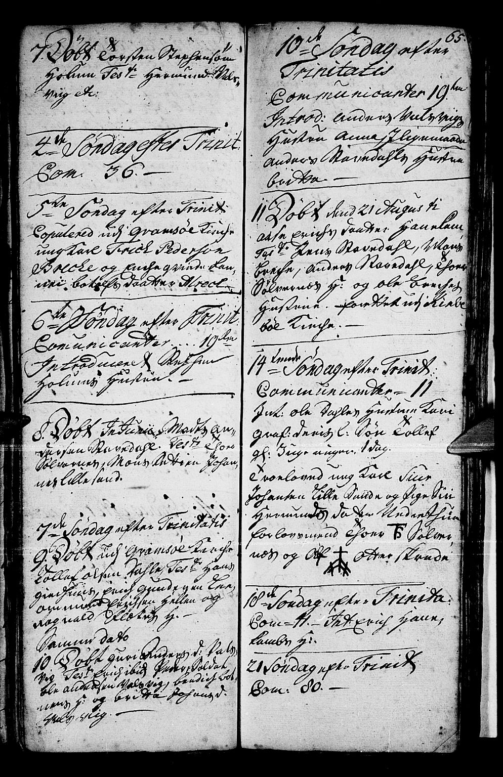 Vik sokneprestembete, SAB/A-81501: Parish register (official) no. A 1 /2, 1727-1739, p. 65