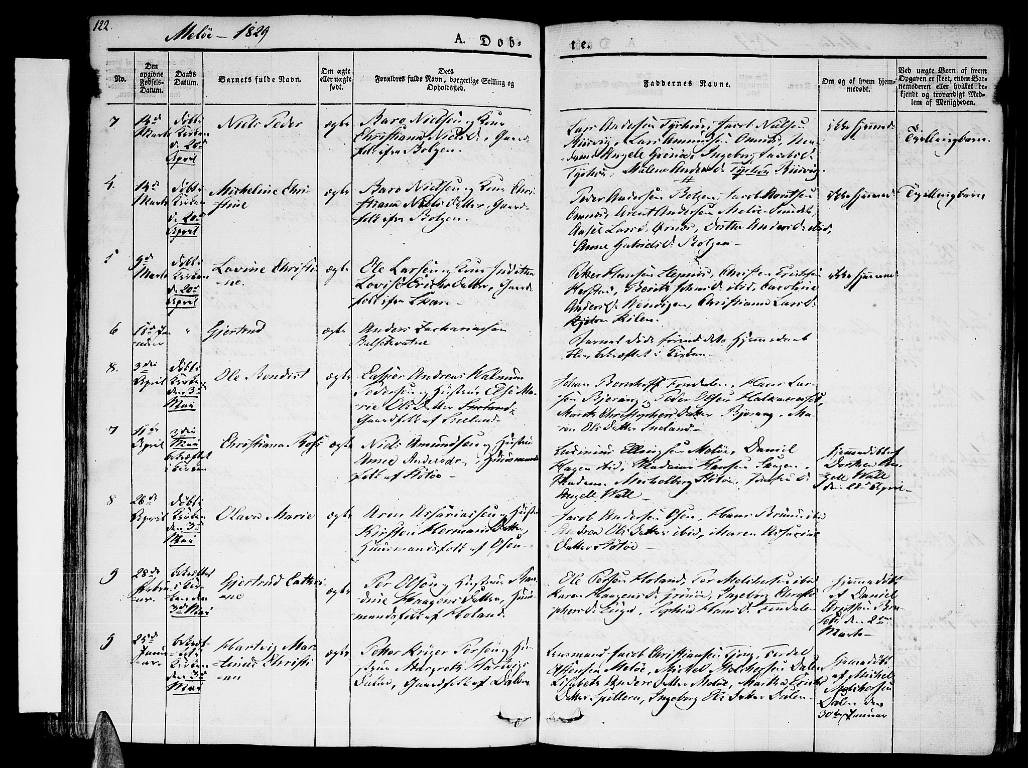 Ministerialprotokoller, klokkerbøker og fødselsregistre - Nordland, SAT/A-1459/841/L0598: Parish register (official) no. 841A06 /2, 1825-1844, p. 122
