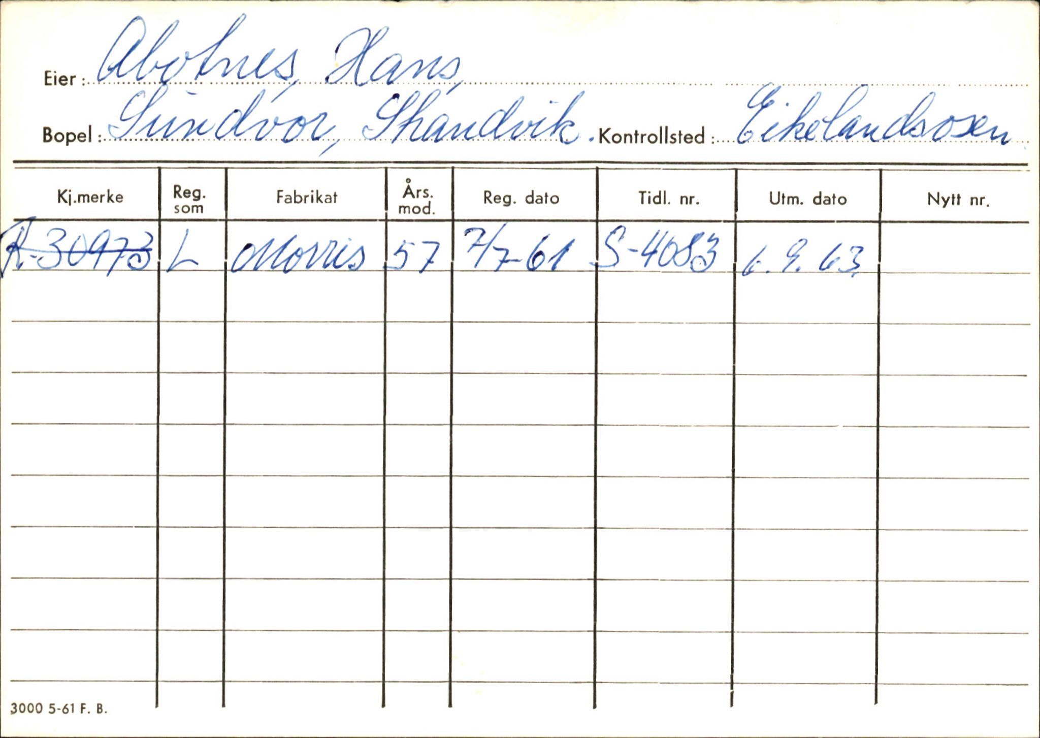 Statens vegvesen, Hordaland vegkontor, AV/SAB-A-5201/2/Ha/L0001: R-eierkort A, 1920-1971, p. 29