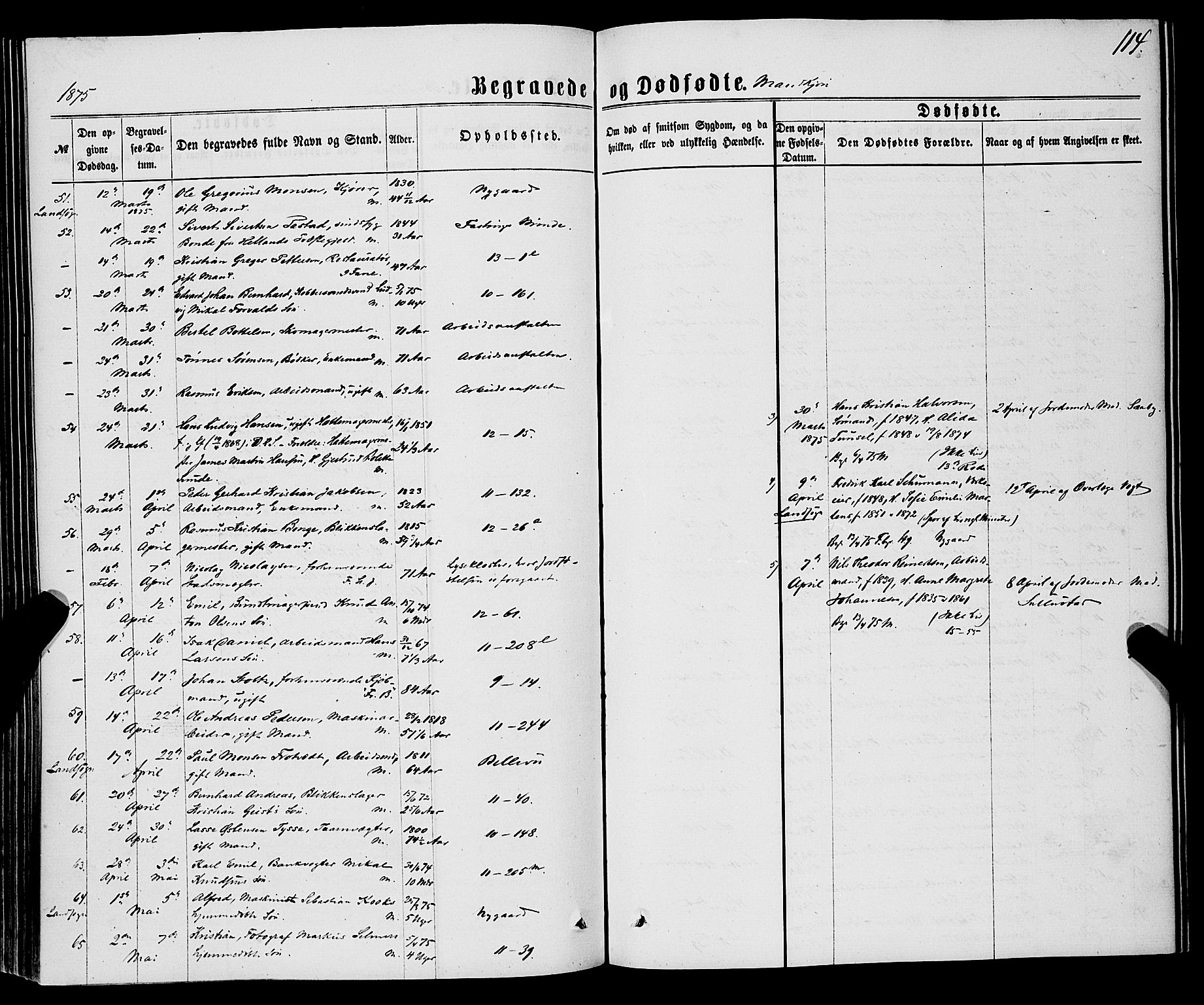 Domkirken sokneprestembete, AV/SAB-A-74801/H/Haa/L0042: Parish register (official) no. E 3, 1863-1876, p. 114