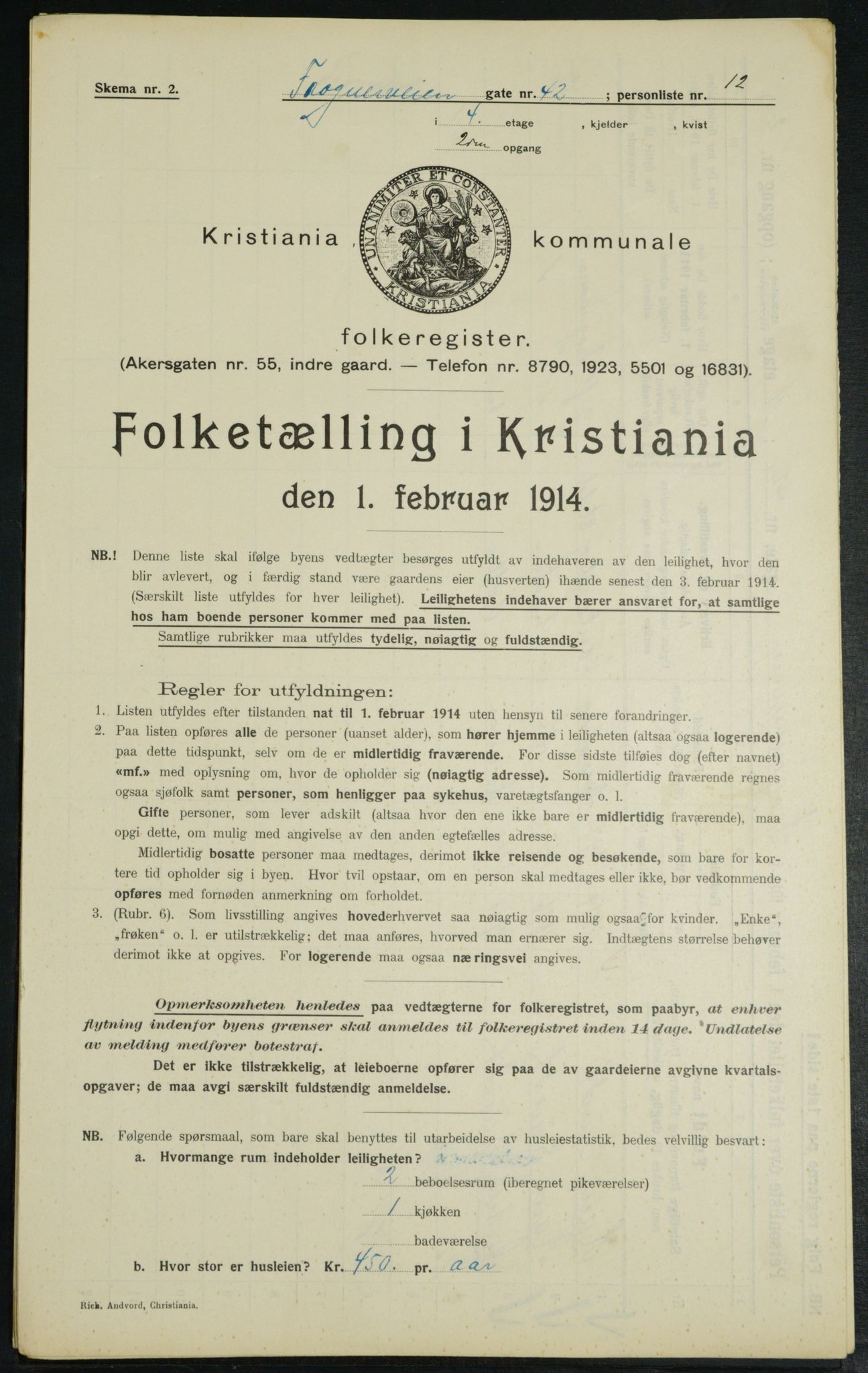 OBA, Municipal Census 1914 for Kristiania, 1914, p. 27862