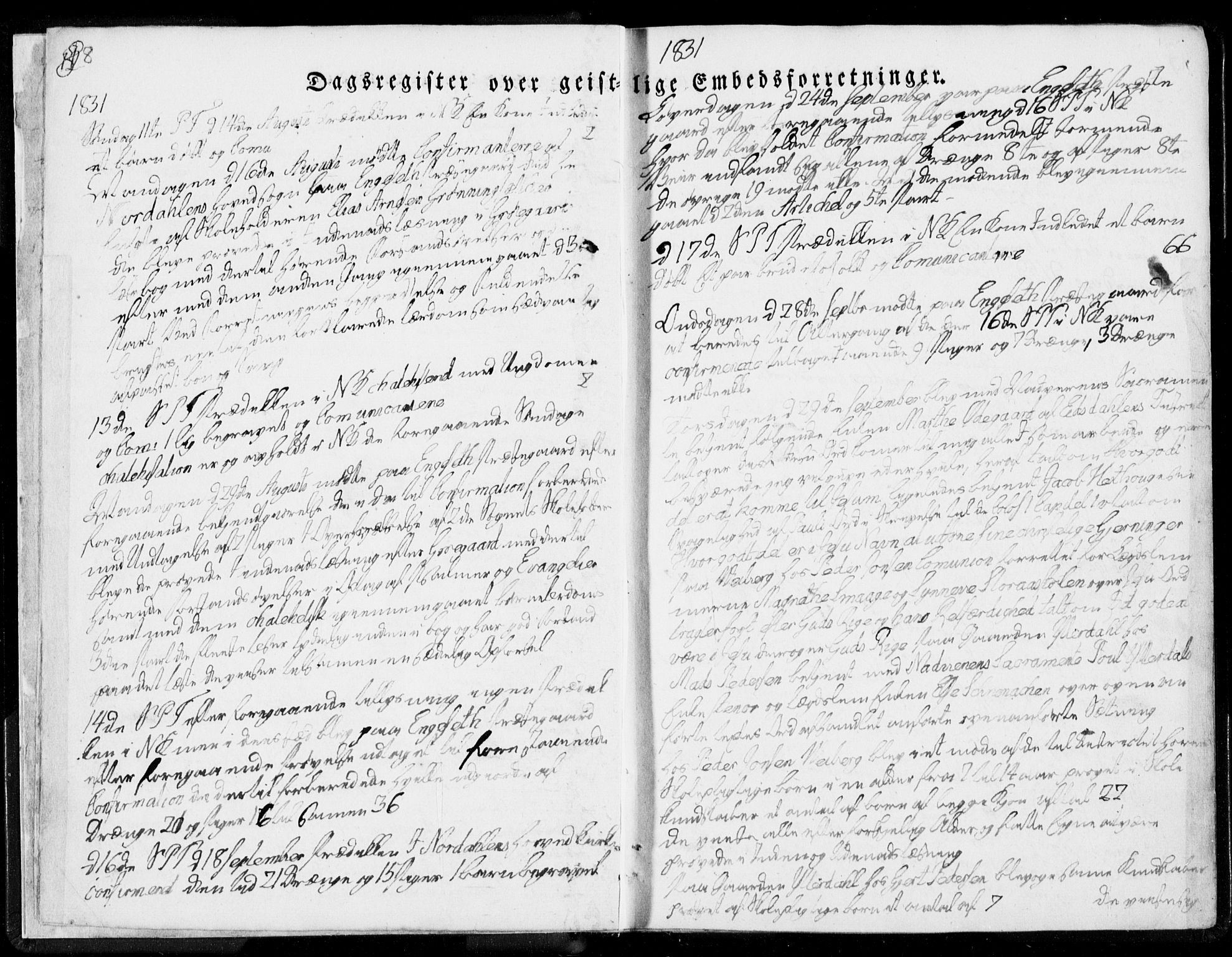 Ministerialprotokoller, klokkerbøker og fødselsregistre - Møre og Romsdal, AV/SAT-A-1454/519/L0247: Parish register (official) no. 519A06, 1827-1846, p. 8