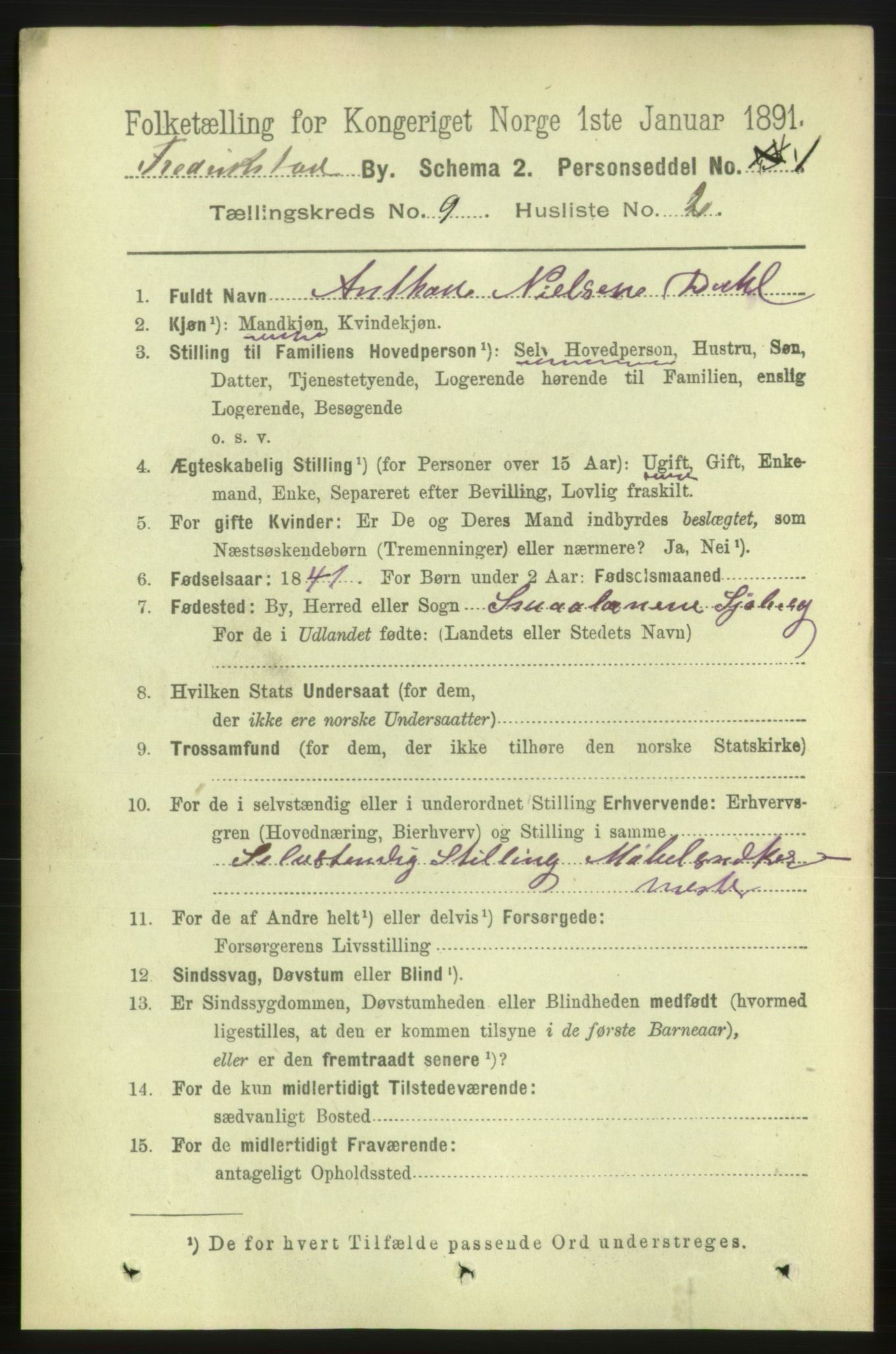 RA, 1891 census for 0103 Fredrikstad, 1891, p. 10470