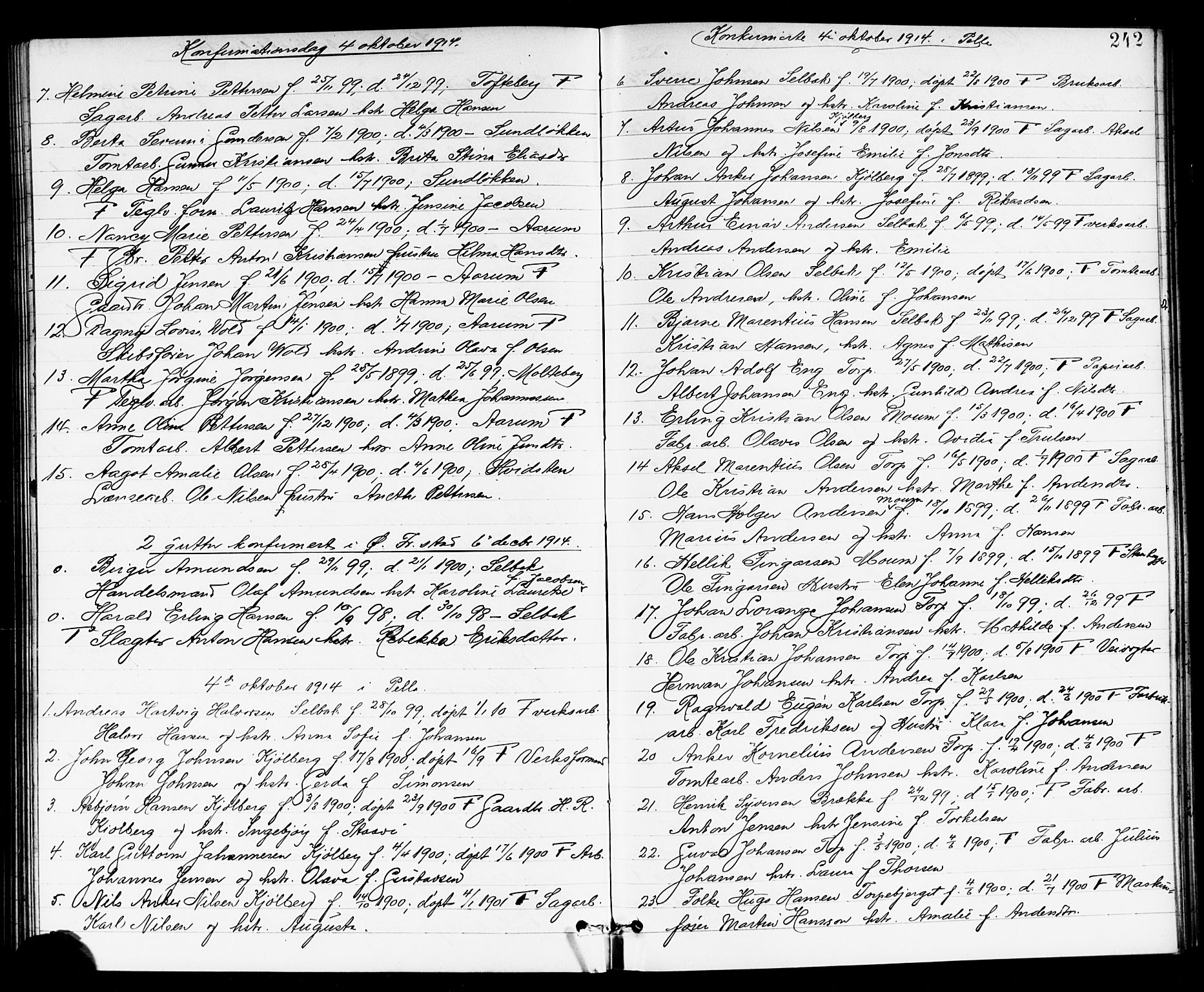 Borge prestekontor Kirkebøker, SAO/A-10903/G/Ga/L0002: Parish register (copy) no. I 2, 1875-1923, p. 242