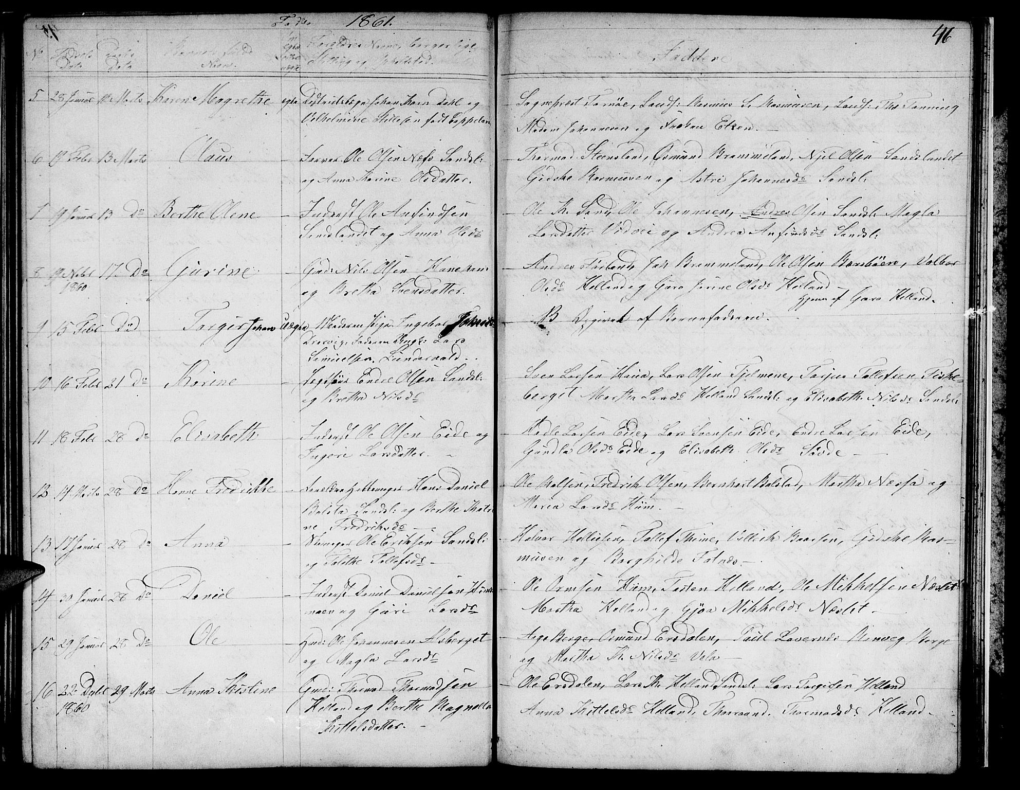 Sand sokneprestkontor, AV/SAST-A-101848/01/IV/L0002: Parish register (copy) no. B 2, 1852-1871, p. 46