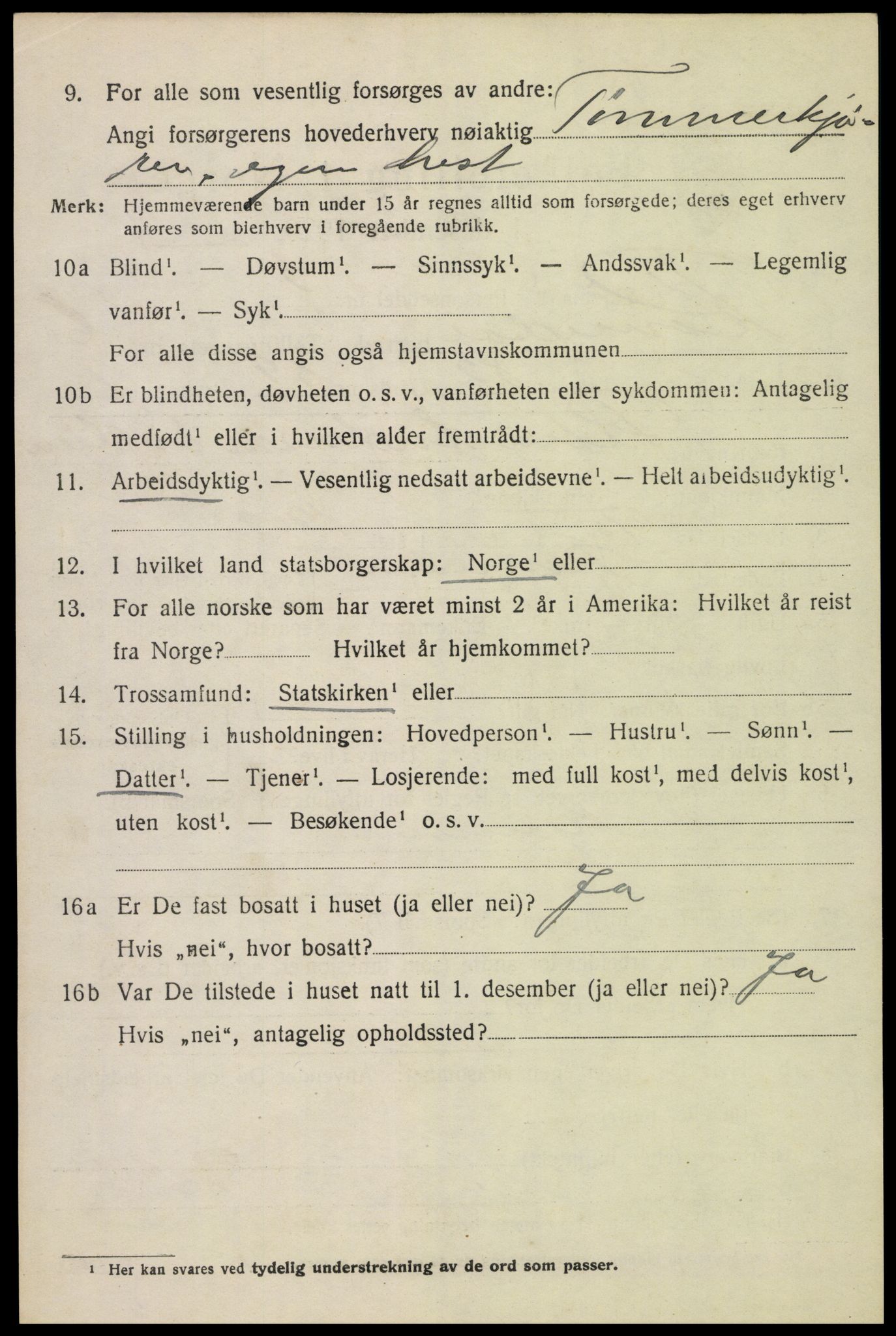 SAH, 1920 census for Romedal, 1920, p. 8696