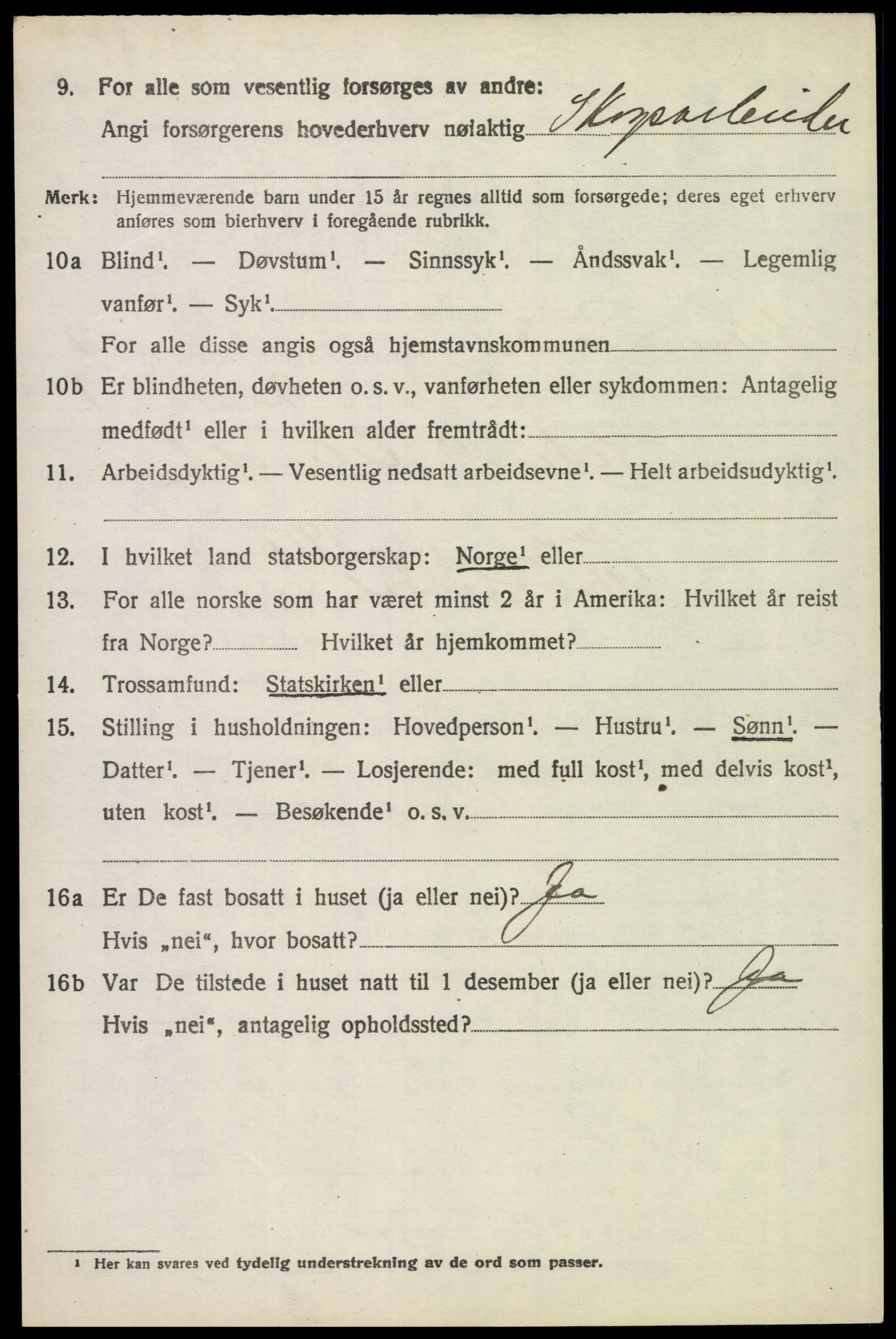 SAH, 1920 census for Ytre Rendal, 1920, p. 2078