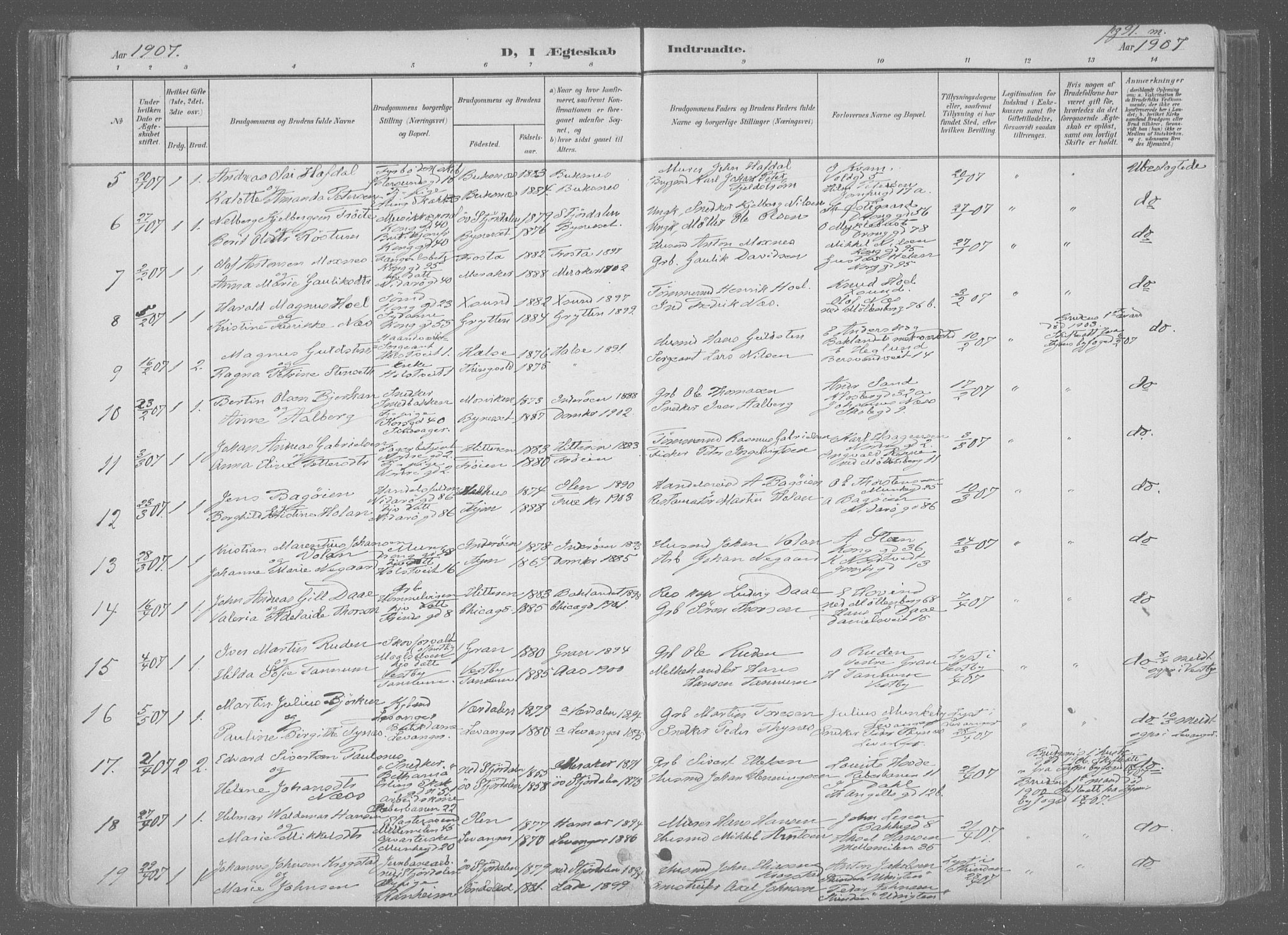 Ministerialprotokoller, klokkerbøker og fødselsregistre - Sør-Trøndelag, AV/SAT-A-1456/601/L0064: Parish register (official) no. 601A31, 1891-1911, p. 91m