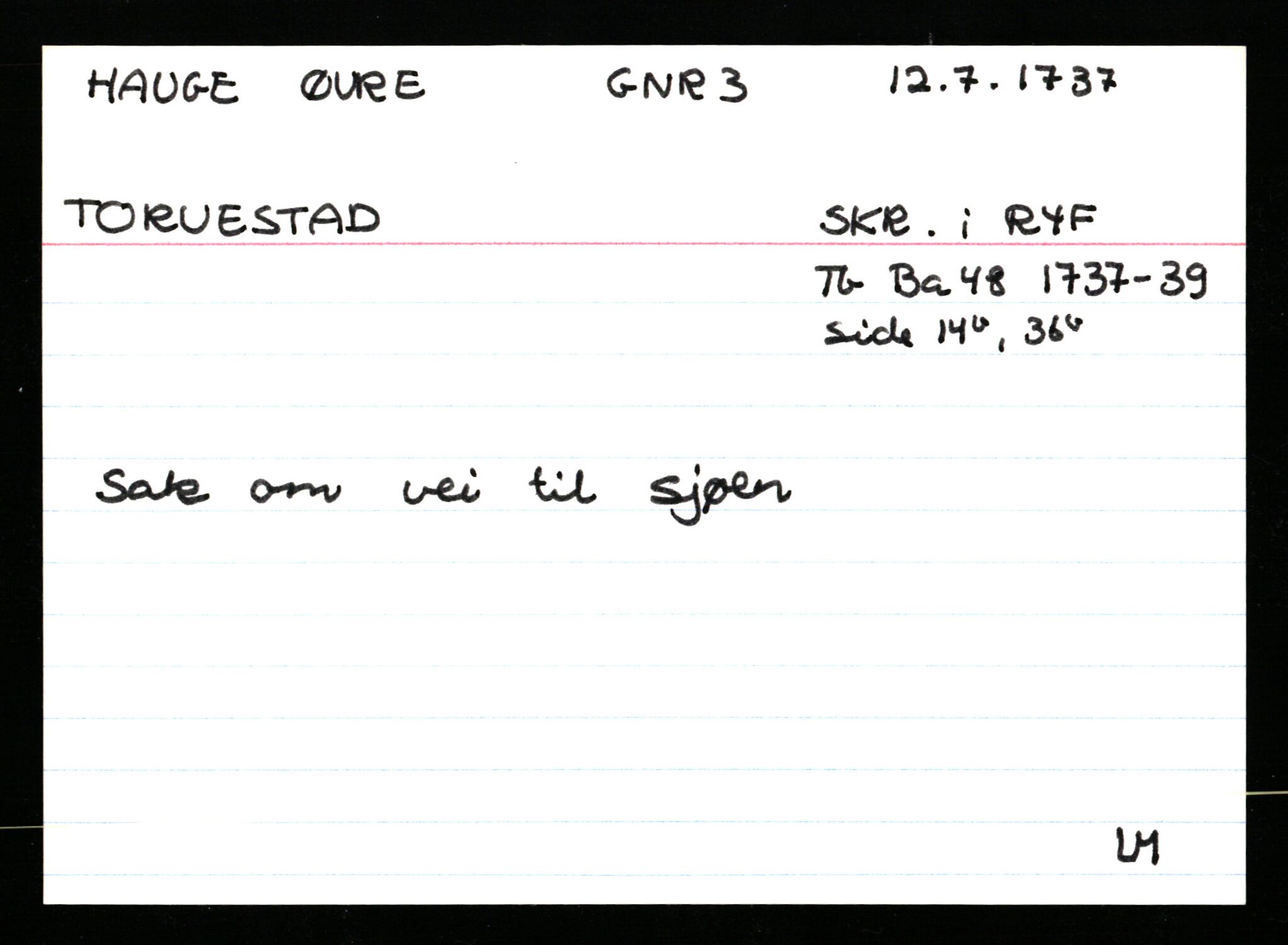 Statsarkivet i Stavanger, AV/SAST-A-101971/03/Y/Ym/L0021: Åstedskort sortert etter gårdsnavn: Hauge - Haukås, 1600-1950, p. 322