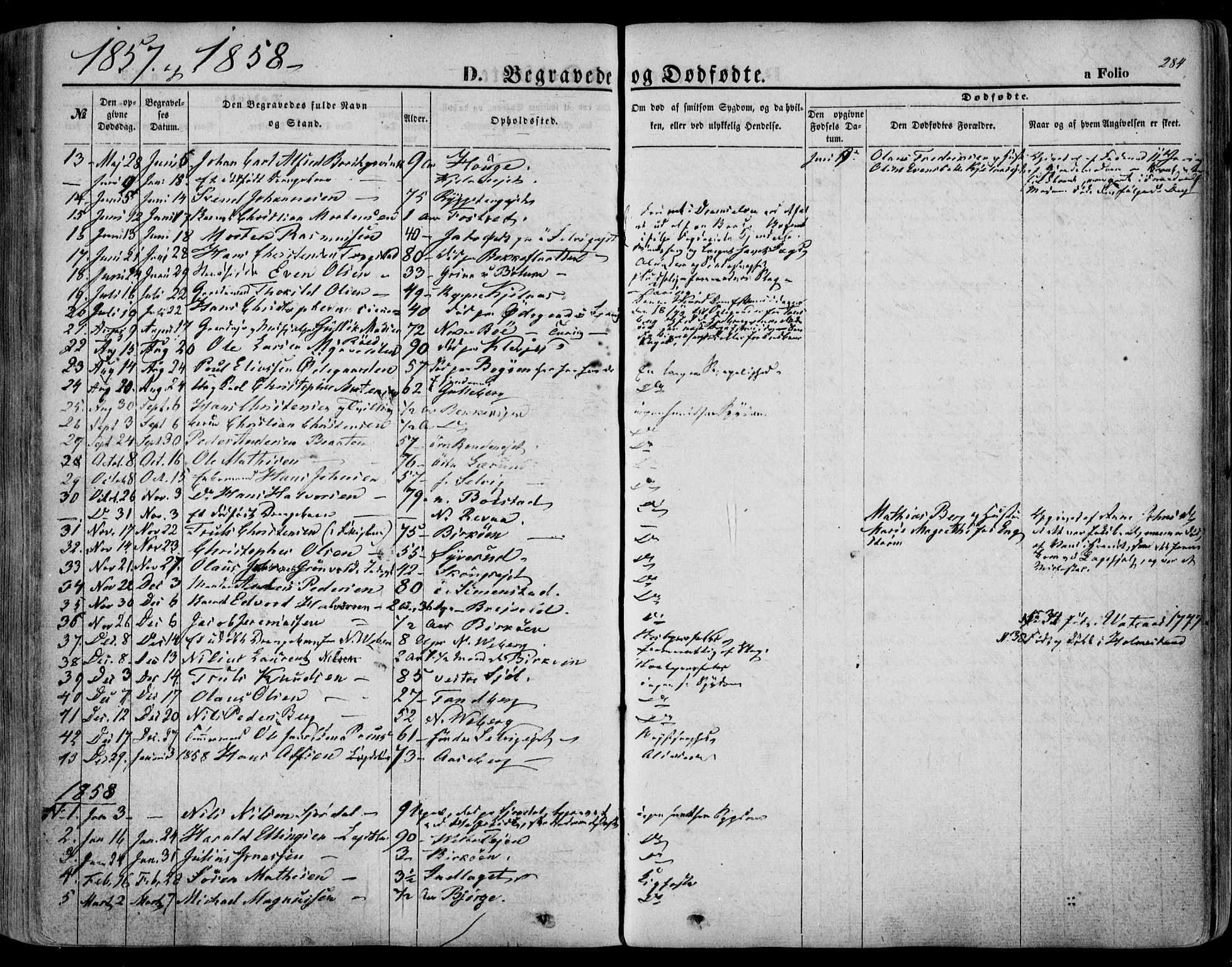 Sande Kirkebøker, SAKO/A-53/F/Fa/L0004: Parish register (official) no. 4, 1847-1864, p. 284