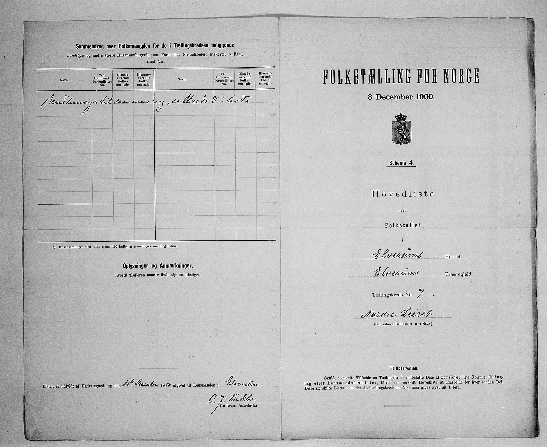 SAH, 1900 census for Elverum, 1900, p. 49