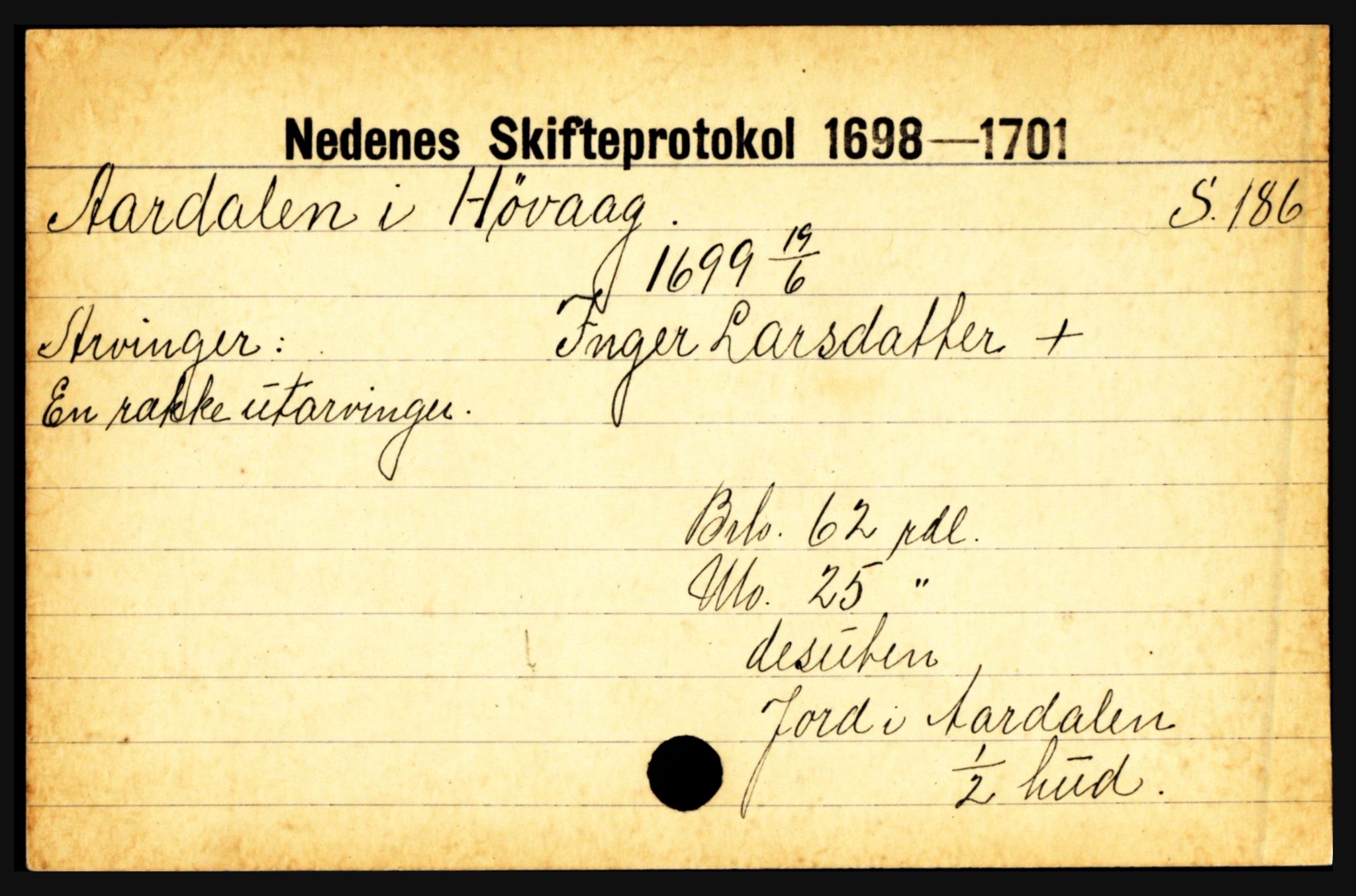 Nedenes sorenskriveri før 1824, AV/SAK-1221-0007/H, p. 35115