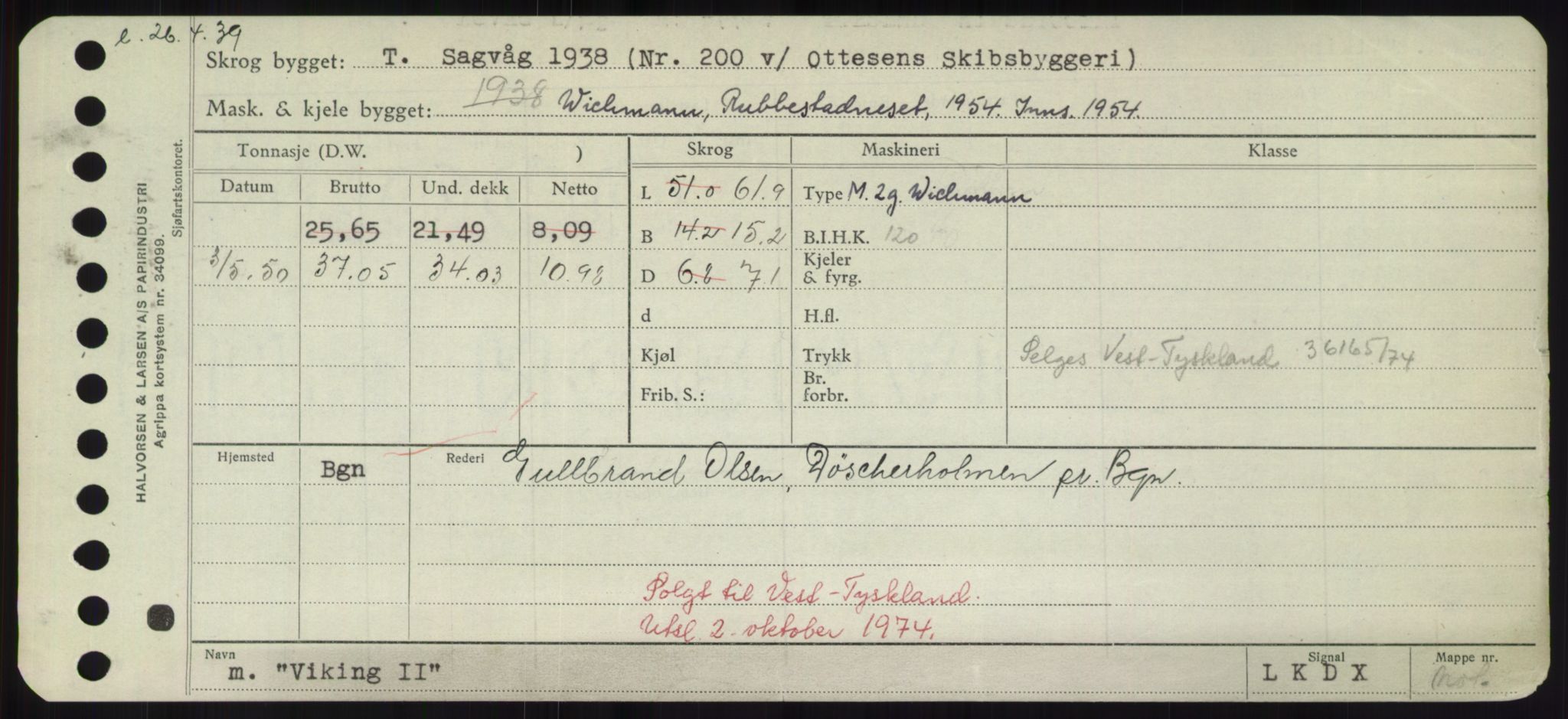 Sjøfartsdirektoratet med forløpere, Skipsmålingen, RA/S-1627/H/Hd/L0041: Fartøy, Vi-Ås, p. 151