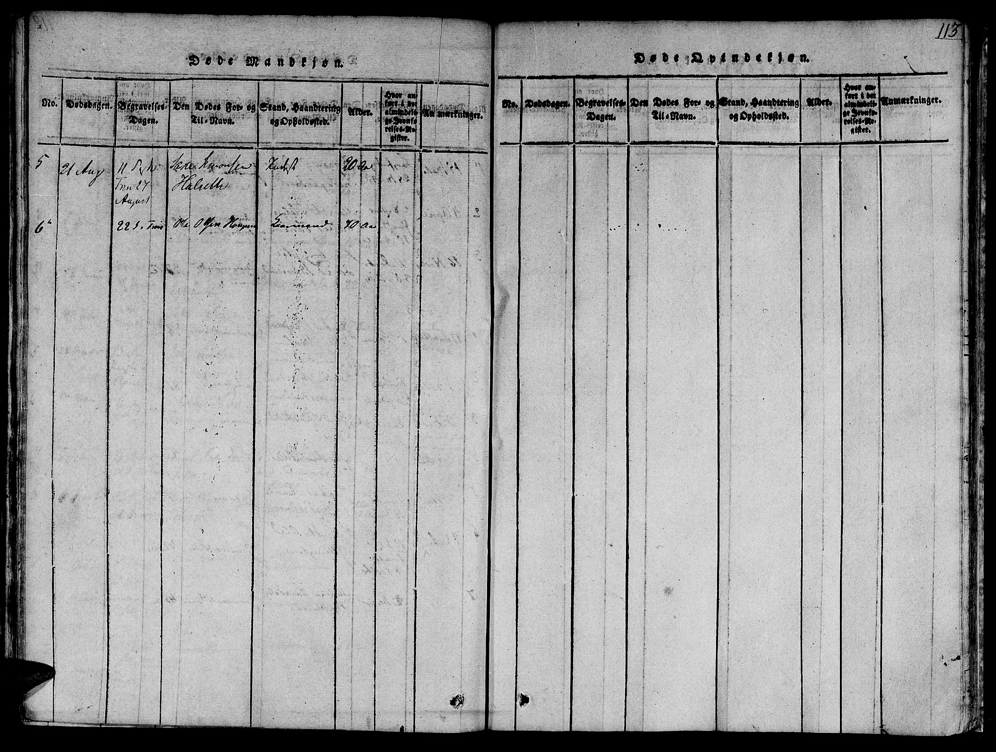 Ministerialprotokoller, klokkerbøker og fødselsregistre - Sør-Trøndelag, SAT/A-1456/618/L0439: Parish register (official) no. 618A04 /1, 1816-1843, p. 113