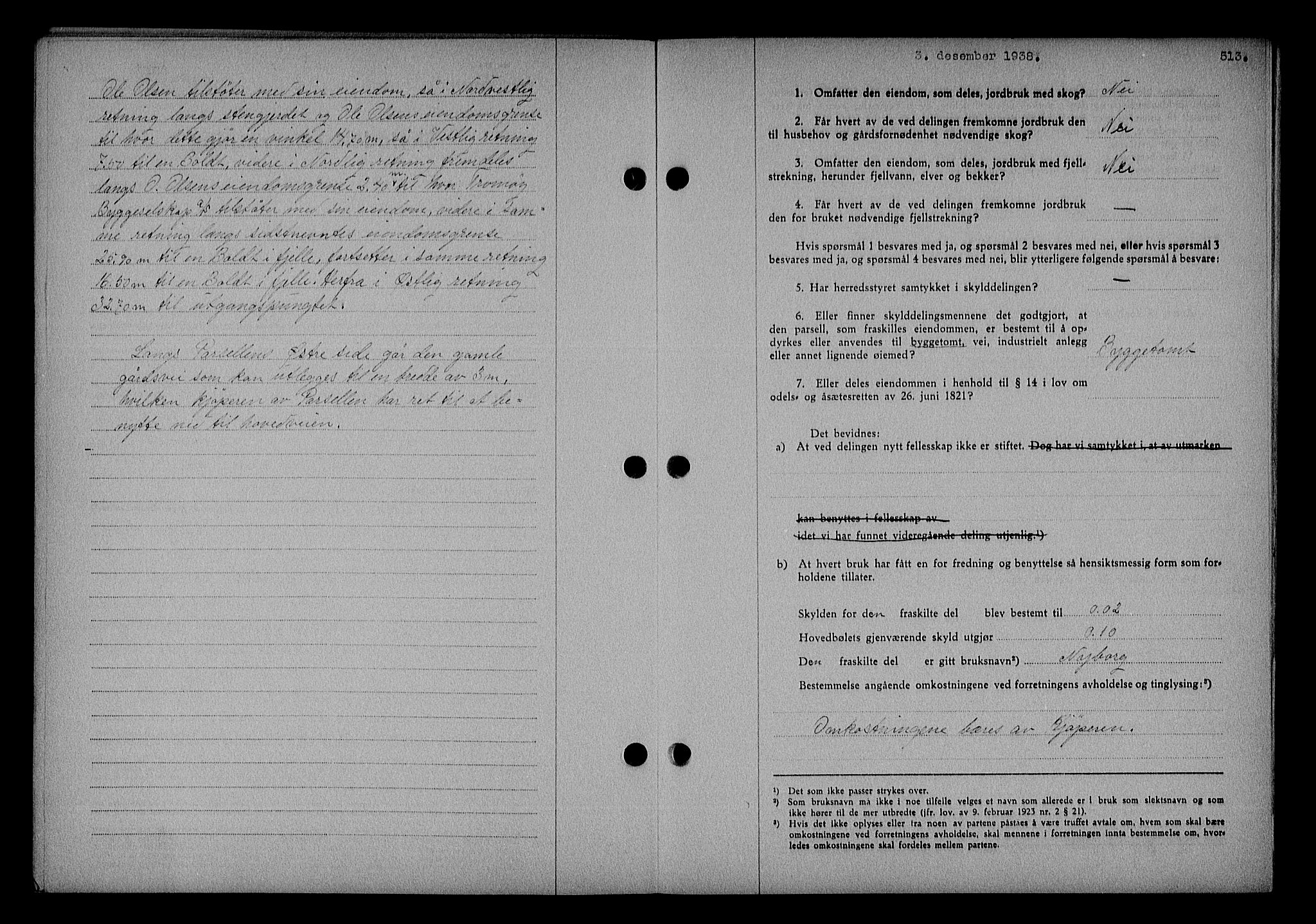 Nedenes sorenskriveri, AV/SAK-1221-0006/G/Gb/Gba/L0045: Mortgage book no. 41, 1938-1938, Diary no: : 1267/1938