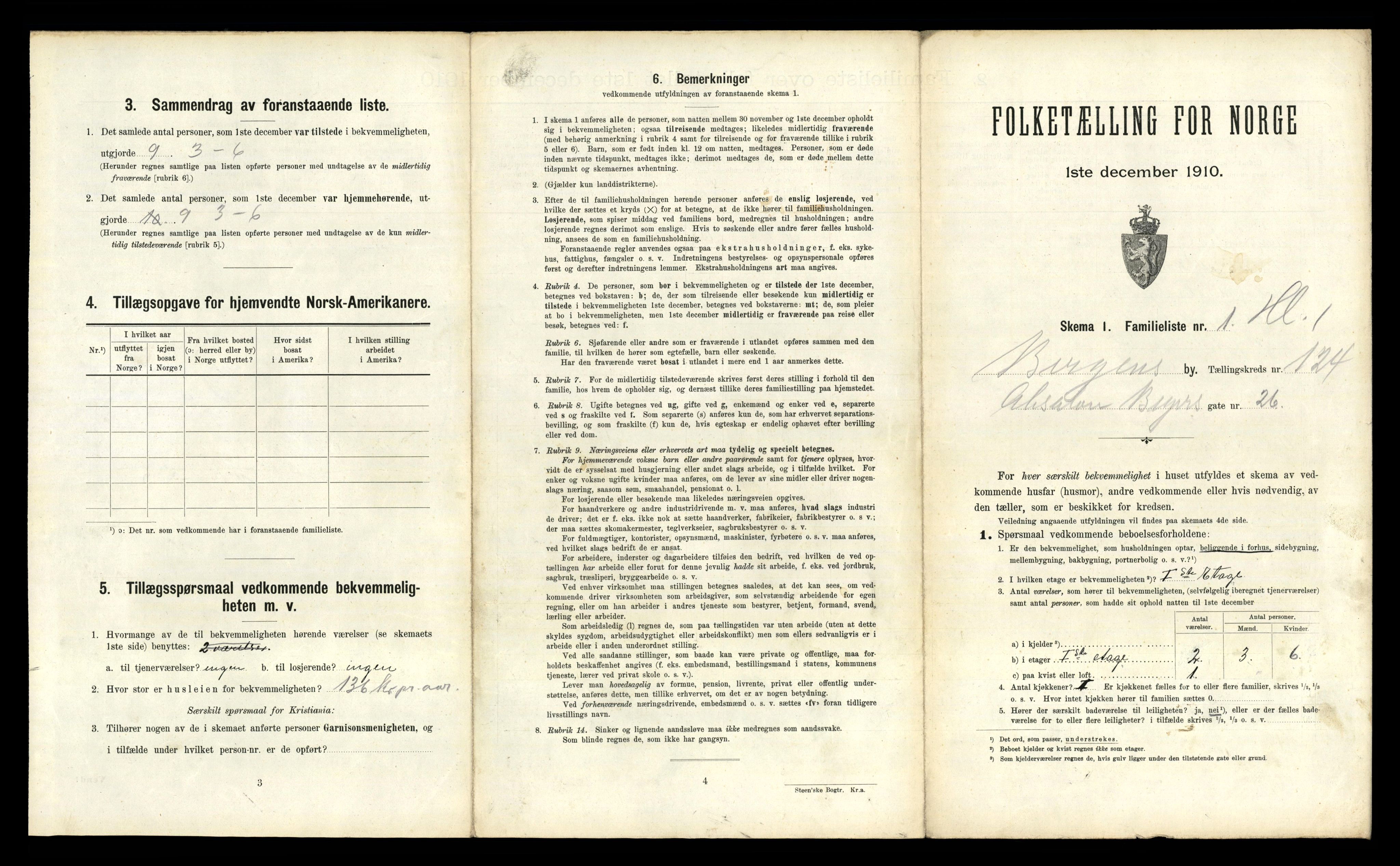 RA, 1910 census for Bergen, 1910, p. 42845