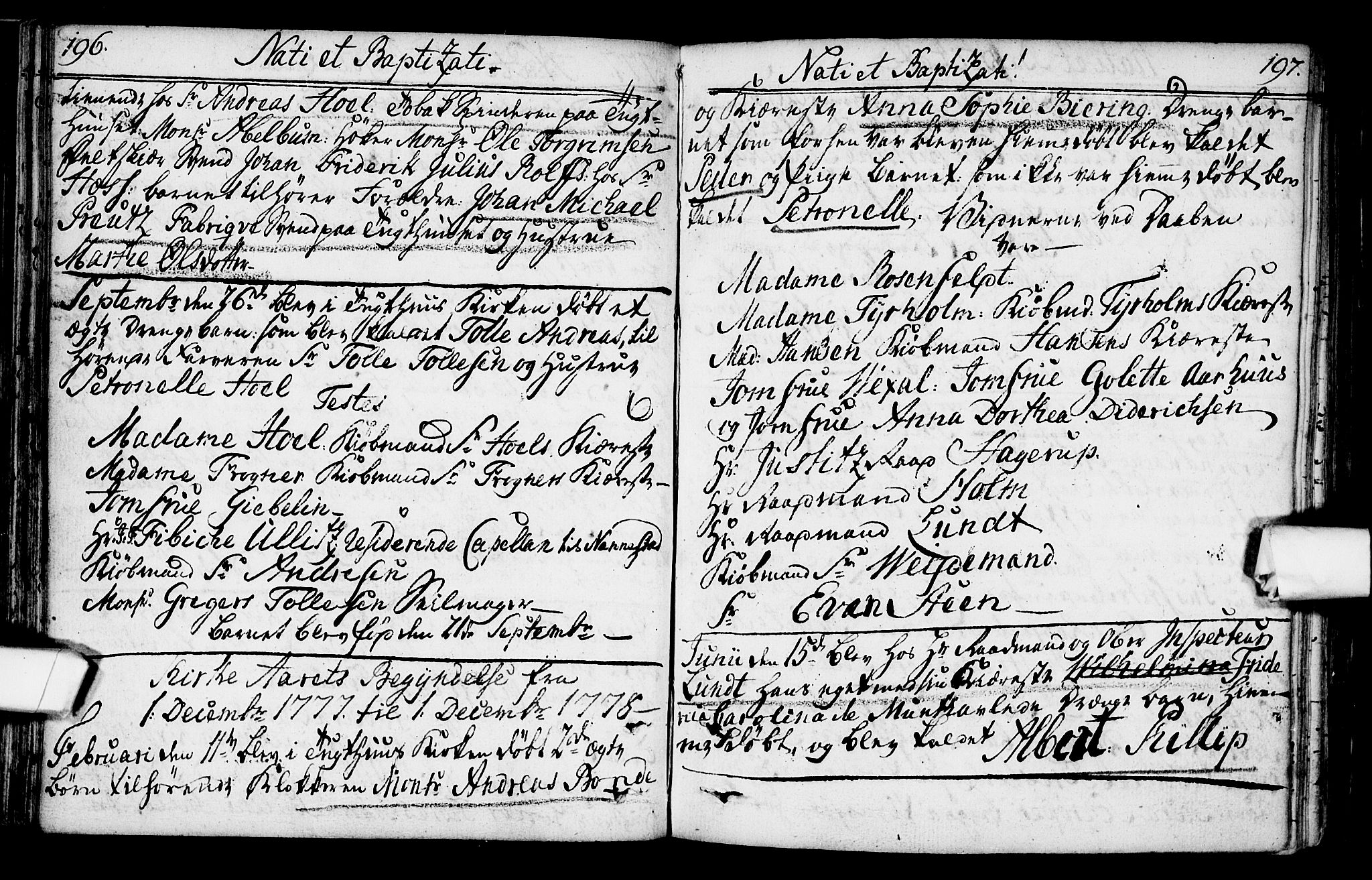 Kristiania tukthusprest Kirkebøker, SAO/A-10881/F/Fa/L0001: Parish register (official) no. 1, 1758-1828, p. 196-197