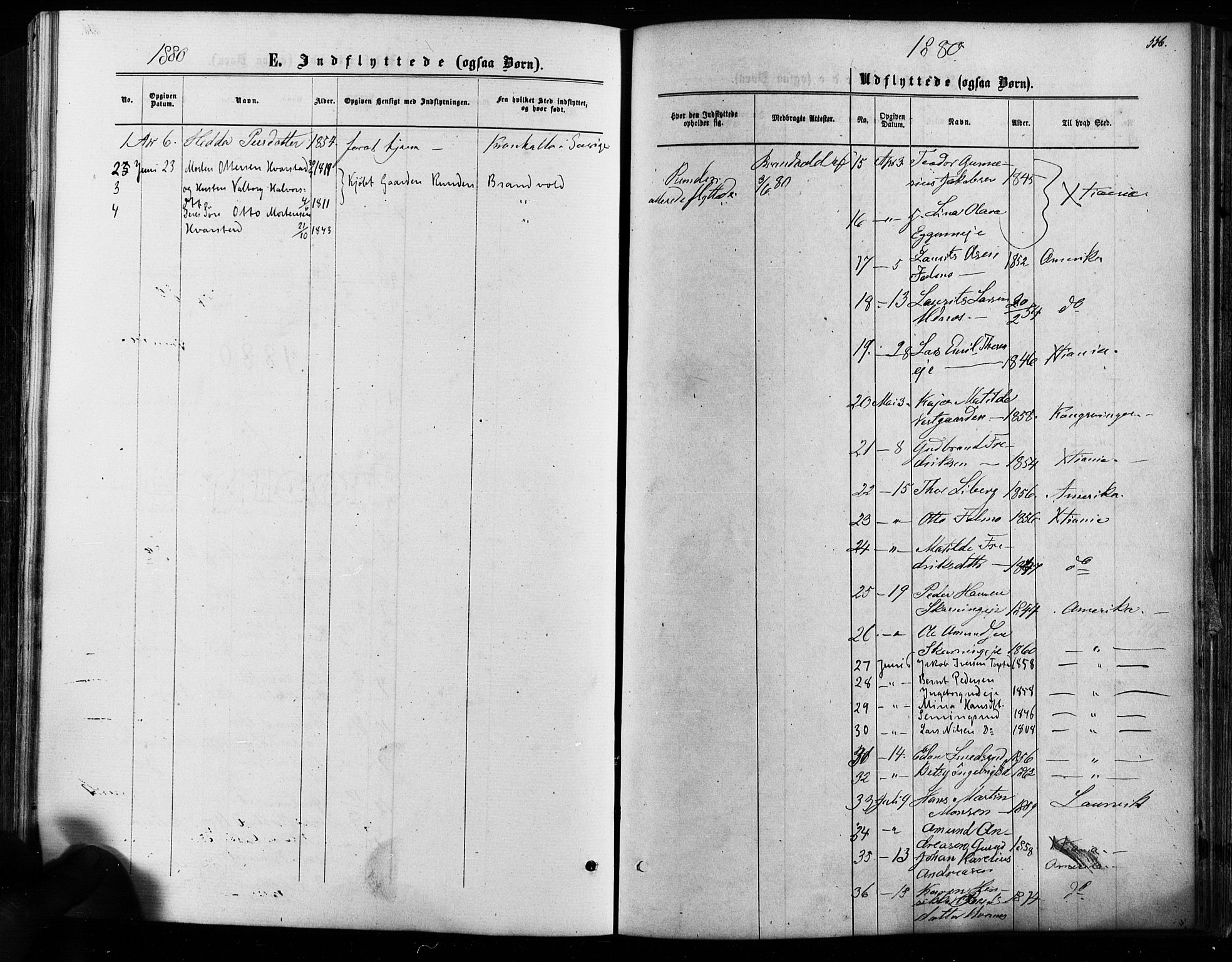 Nes prestekontor Kirkebøker, AV/SAO-A-10410/F/Fa/L0009: Parish register (official) no. I 9, 1875-1882, p. 556