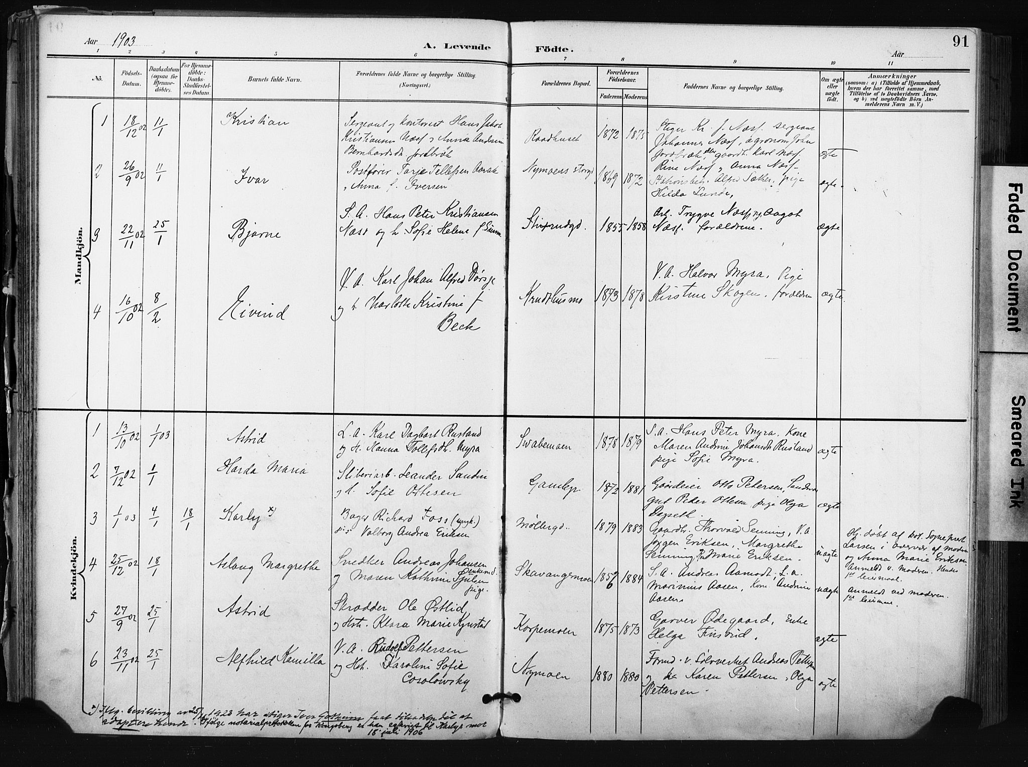 Kongsberg kirkebøker, AV/SAKO-A-22/F/Fb/L0003: Parish register (official) no. II 3, 1896-1905, p. 91