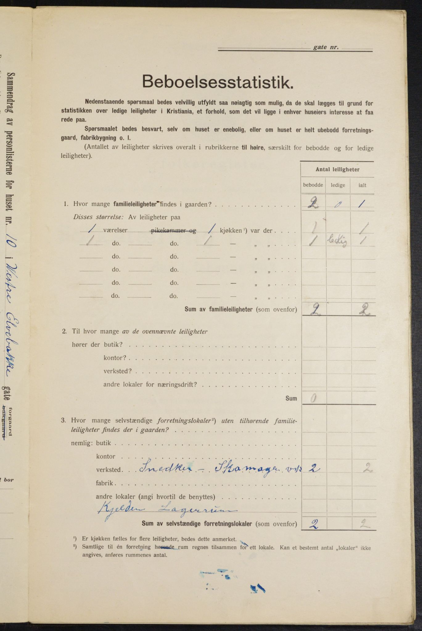 OBA, Municipal Census 1913 for Kristiania, 1913, p. 122346