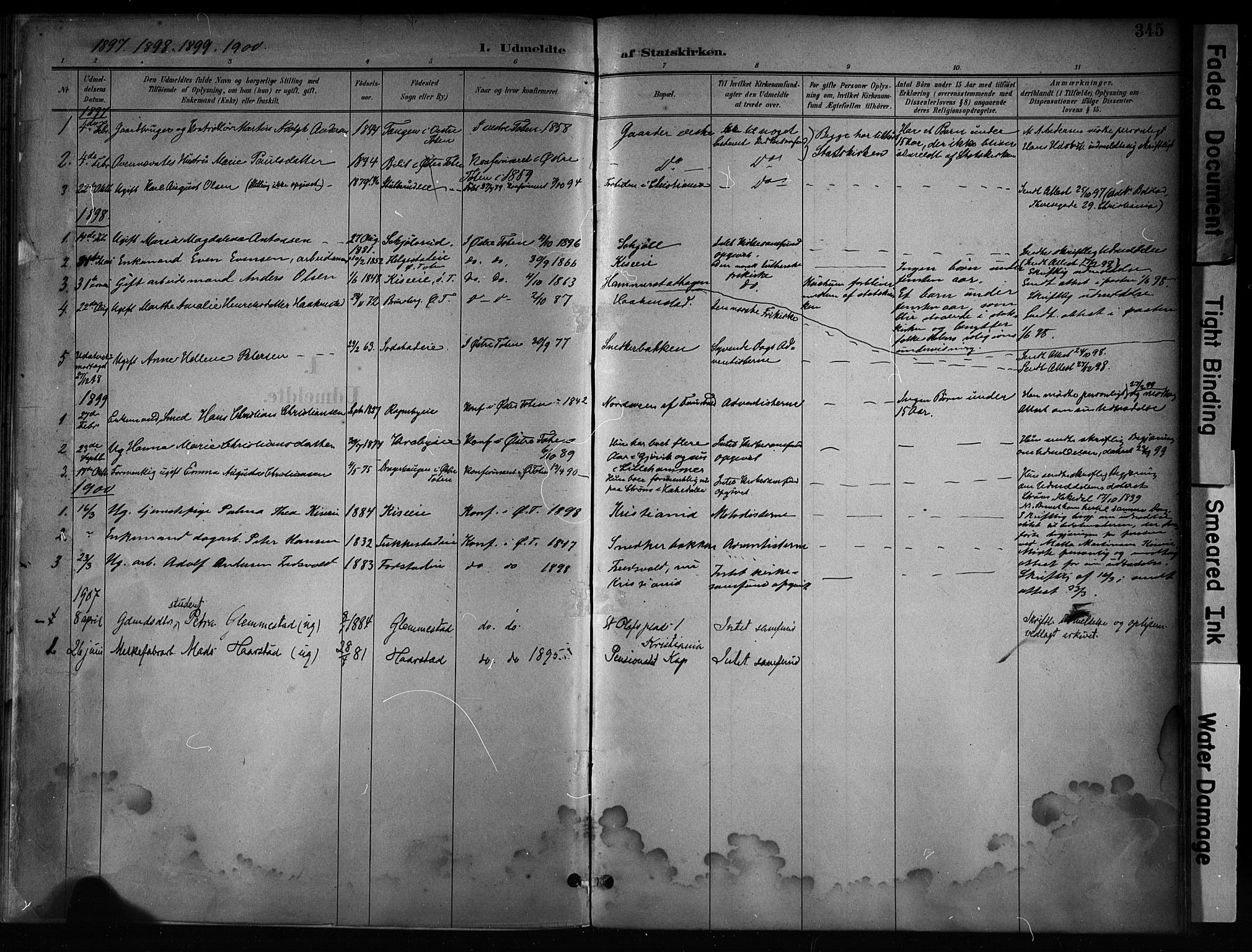 Østre Toten prestekontor, AV/SAH-PREST-104/H/Ha/Haa/L0008: Parish register (official) no. 8, 1897-1909, p. 345