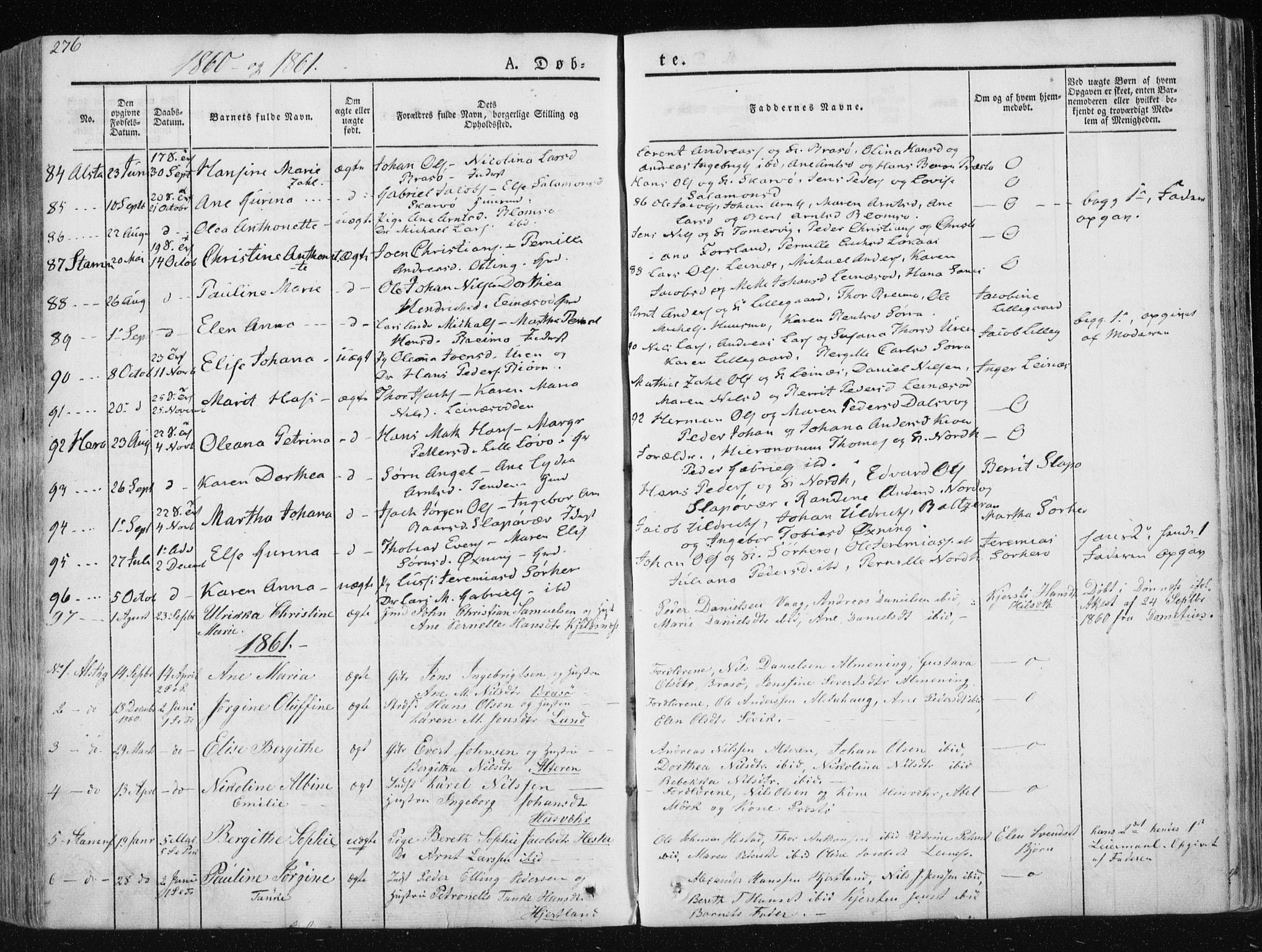 Ministerialprotokoller, klokkerbøker og fødselsregistre - Nordland, SAT/A-1459/830/L0446: Parish register (official) no. 830A10, 1831-1865, p. 276