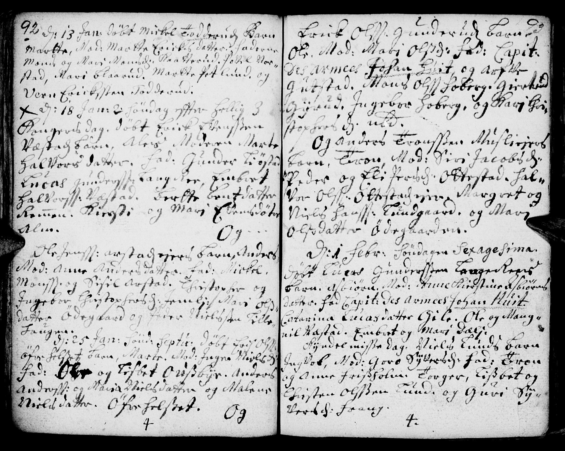 Stange prestekontor, AV/SAH-PREST-002/K/L0002: Parish register (official) no. 2, 1724-1740, p. 92-93