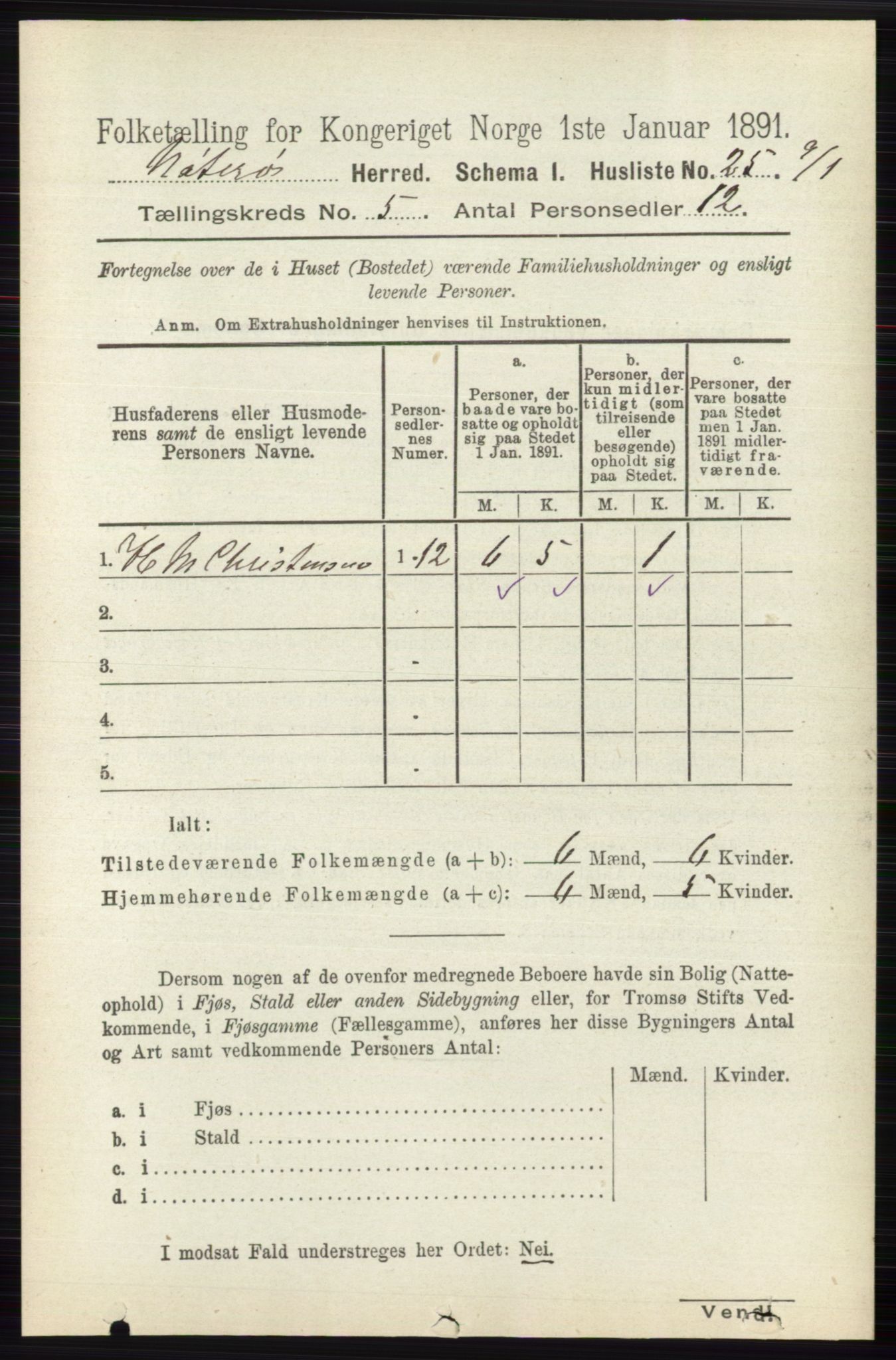 RA, 1891 census for 0722 Nøtterøy, 1891, p. 2539