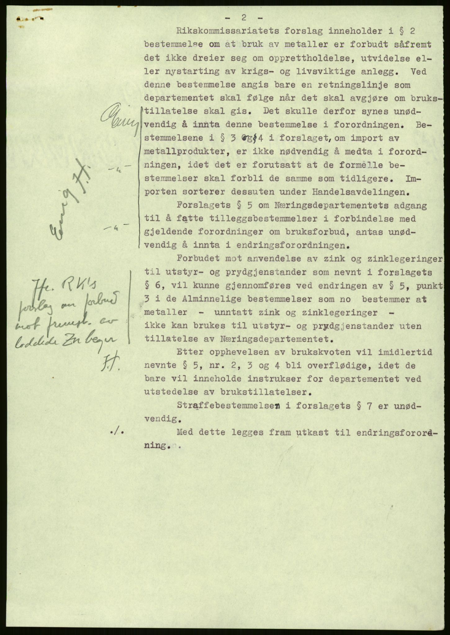 Direktoratet for industriforsyning, Sekretariatet, AV/RA-S-4153/D/Df/L0054: 9. Metallkontoret, 1940-1945, p. 57