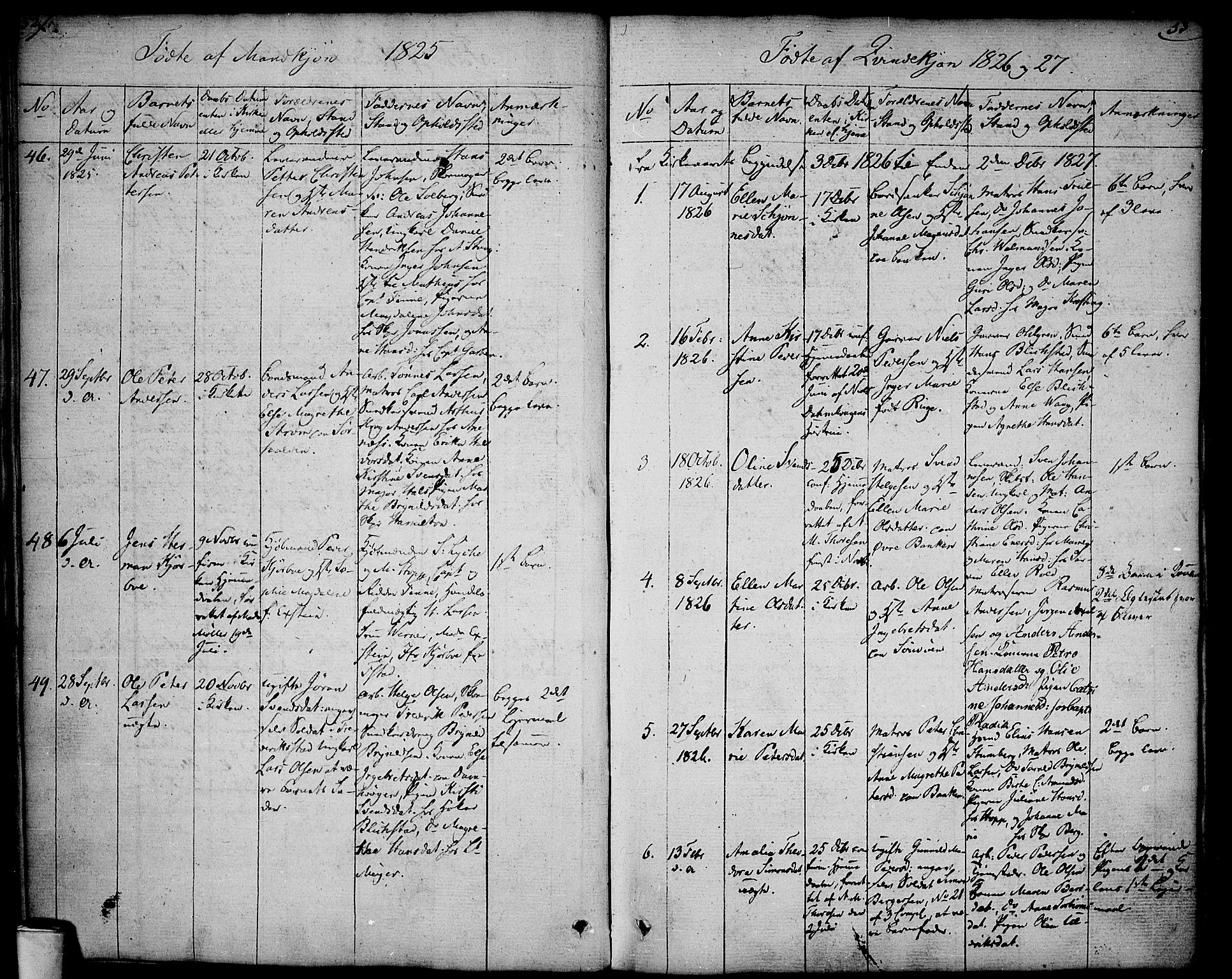 Halden prestekontor Kirkebøker, AV/SAO-A-10909/F/Fa/L0004: Parish register (official) no. I 4, 1823-1834, p. 52-53