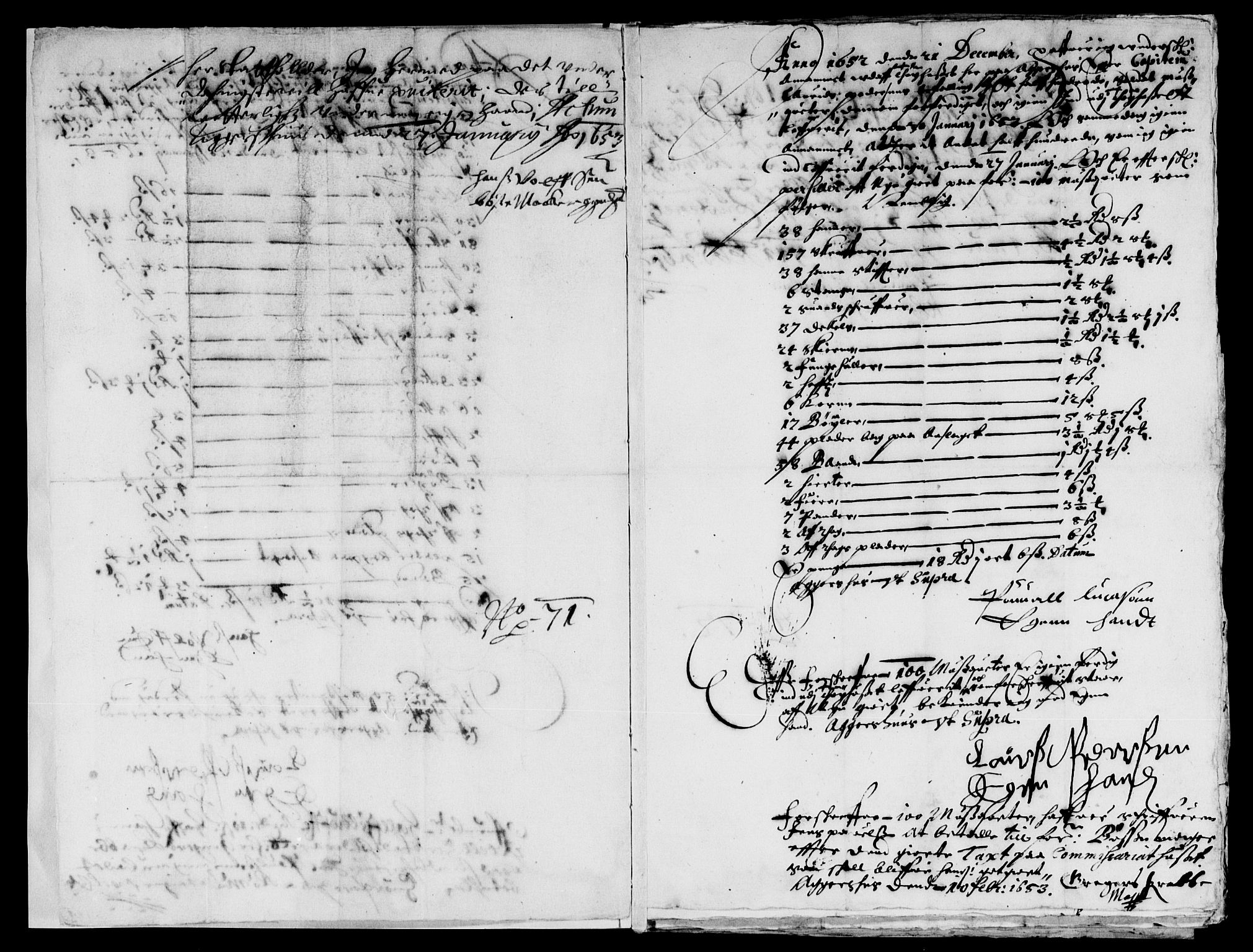 Rentekammeret inntil 1814, Reviderte regnskaper, Lensregnskaper, AV/RA-EA-5023/R/Rb/Rba/L0213: Akershus len, 1652-1653