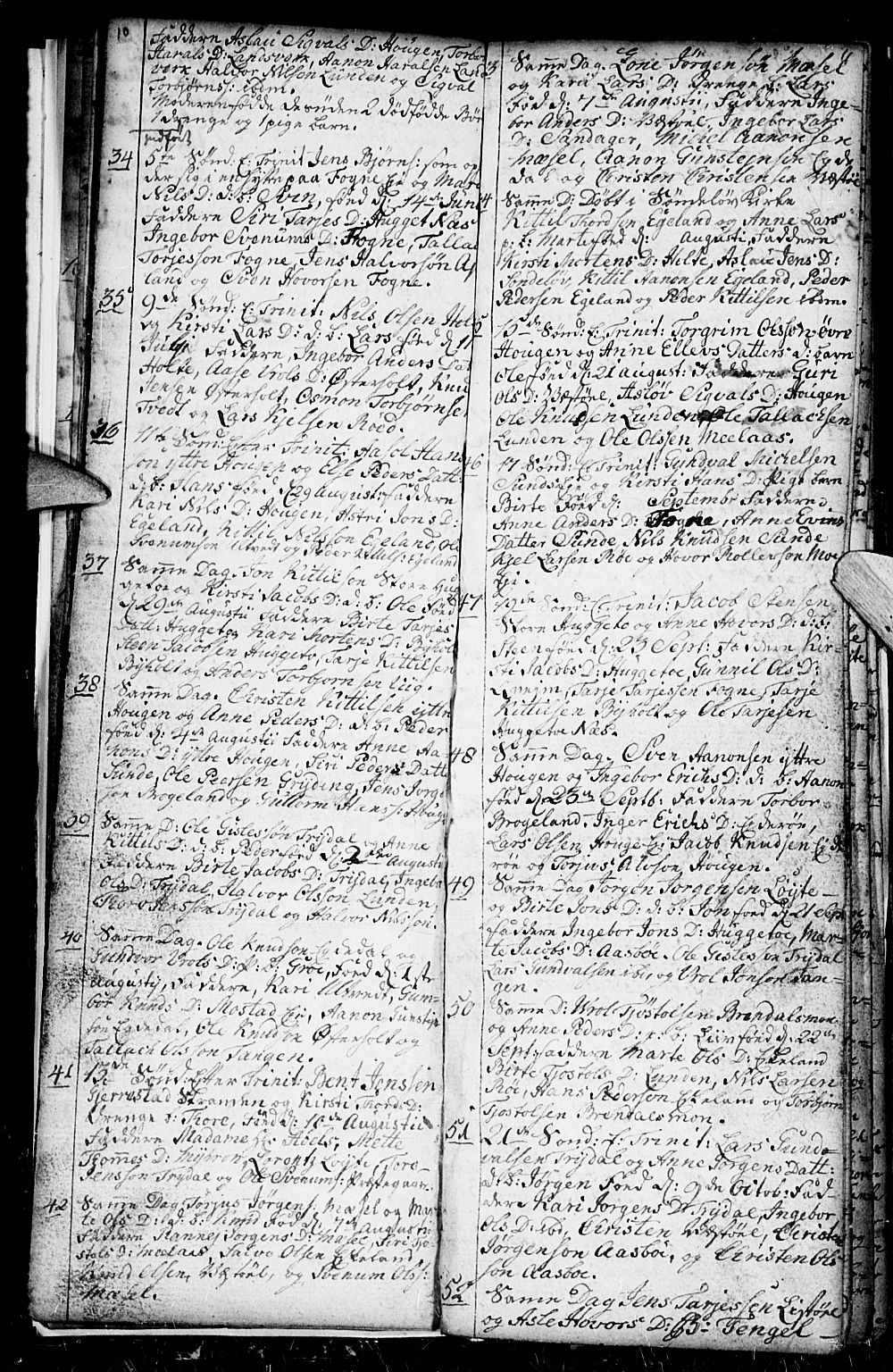 Gjerstad sokneprestkontor, AV/SAK-1111-0014/F/Fb/Fba/L0001: Parish register (copy) no. B 1, 1797-1816, p. 10-11
