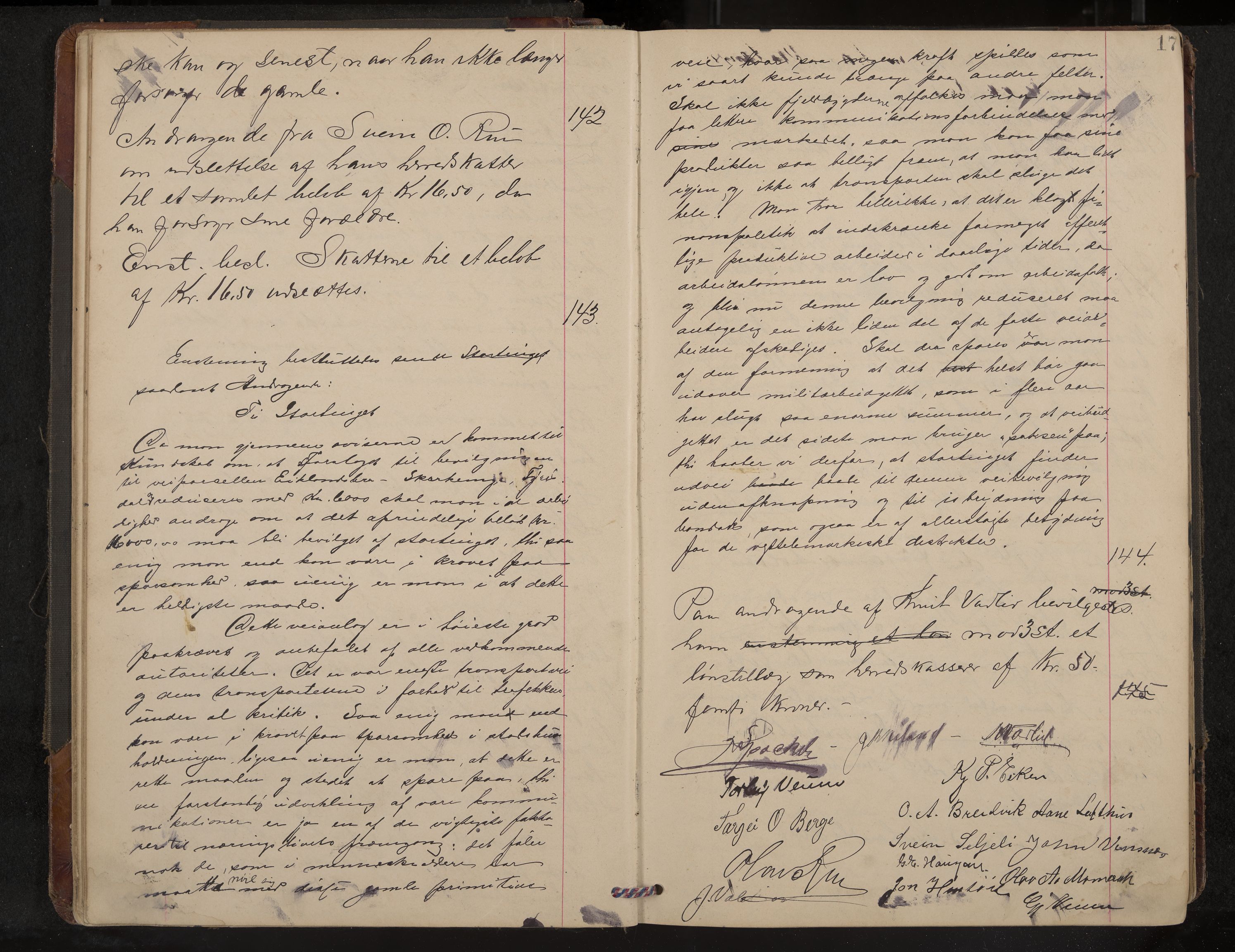 Fyresdal formannskap og sentraladministrasjon, IKAK/0831021-1/Aa/L0004: Møtebok, 1903-1911, p. 17