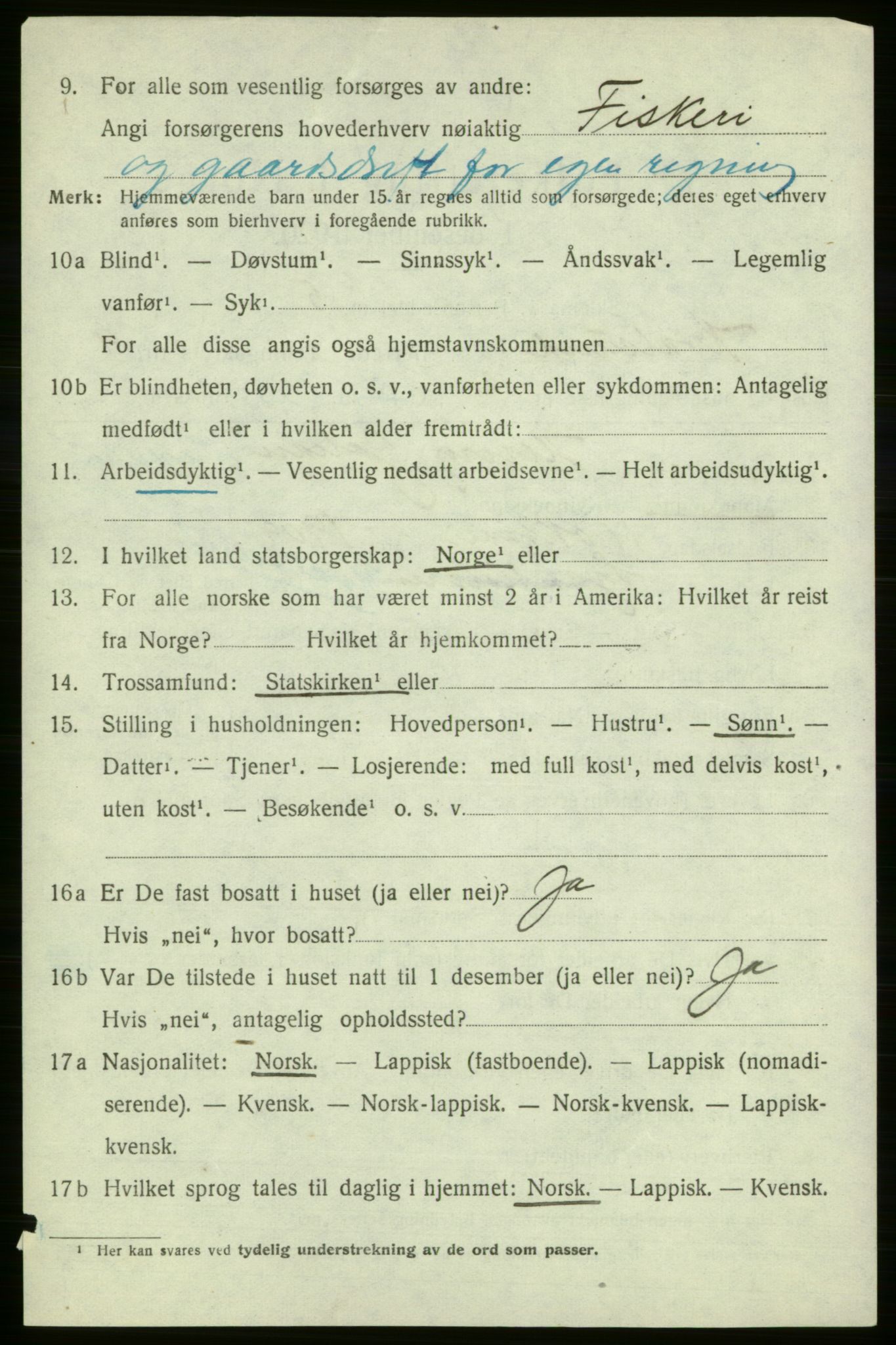 SATØ, 1920 census for , 1920, p. 2783