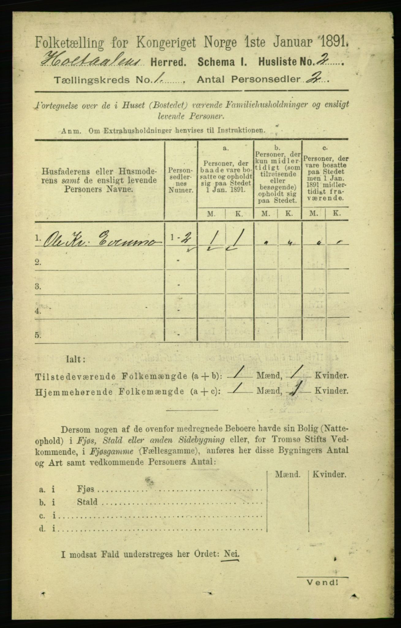 RA, 1891 census for 1645 Haltdalen, 1891, p. 17